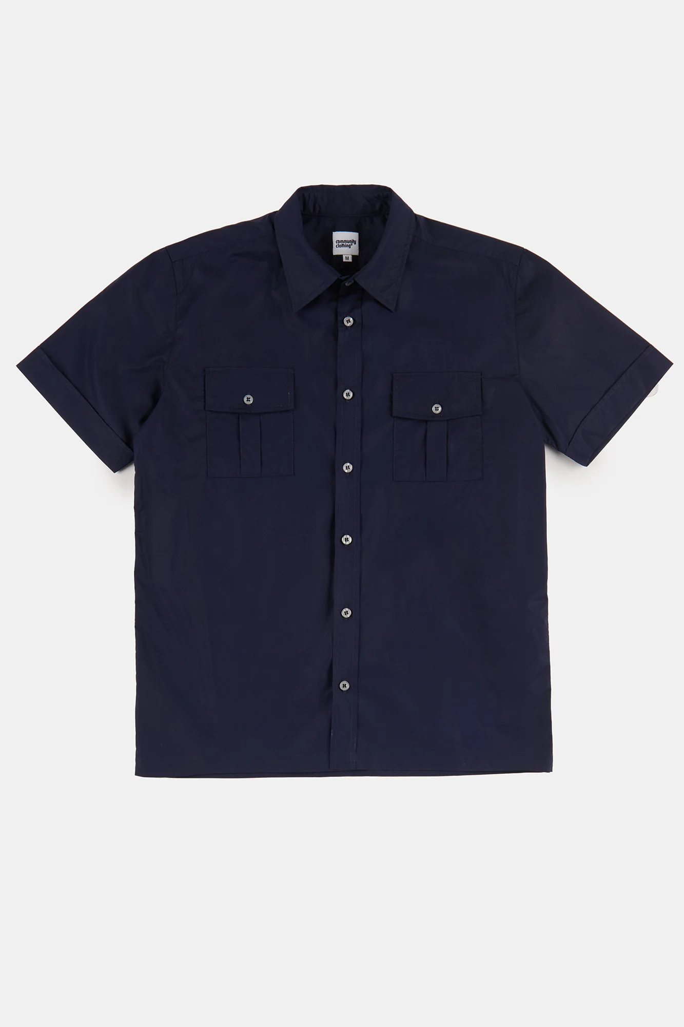Men's Tom Short Sleeve Military Two Pocket Shirt - Navy - Image 6