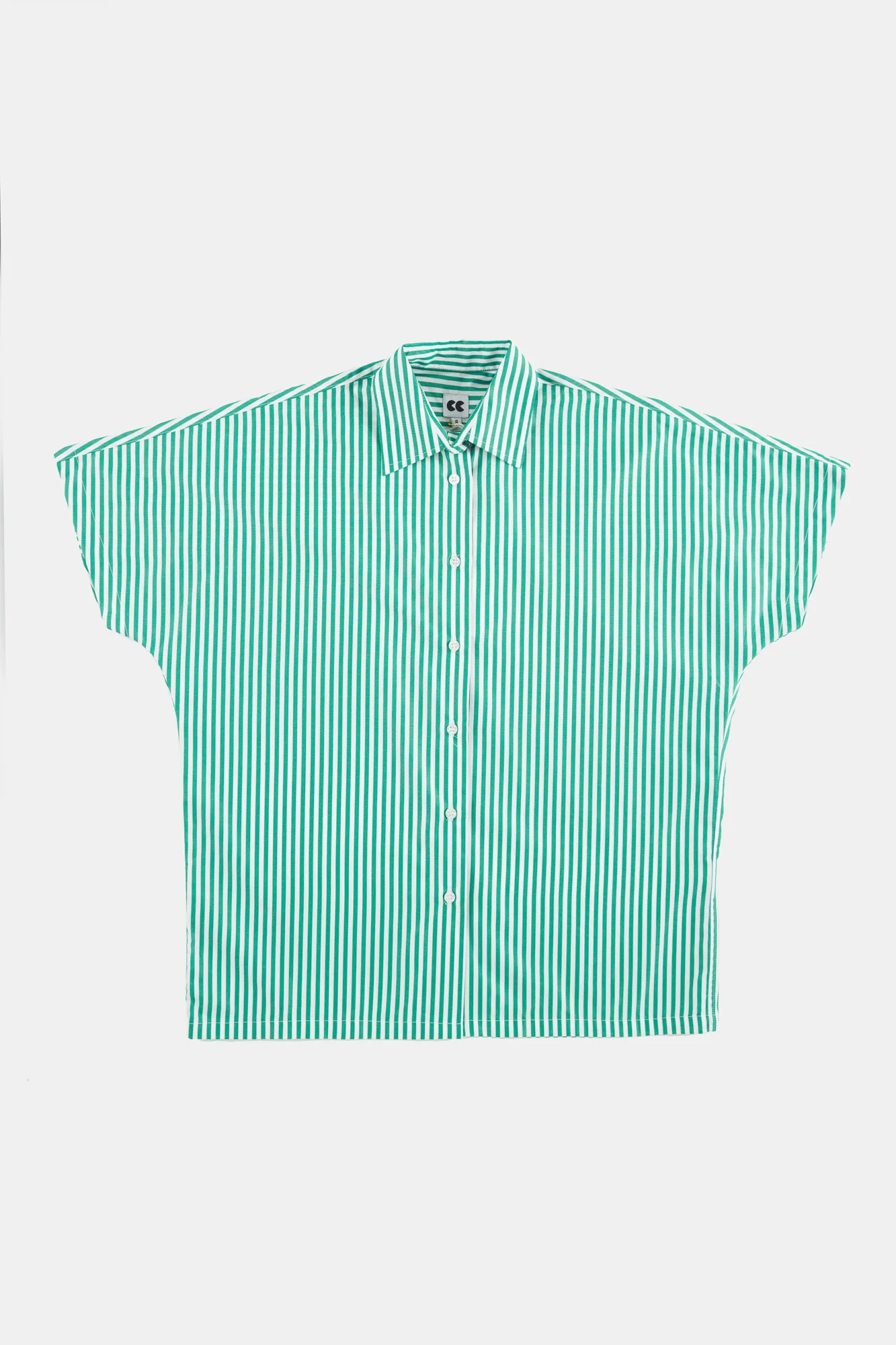 Women's Ava Short Sleeve Shirt - Green/White - Image 10