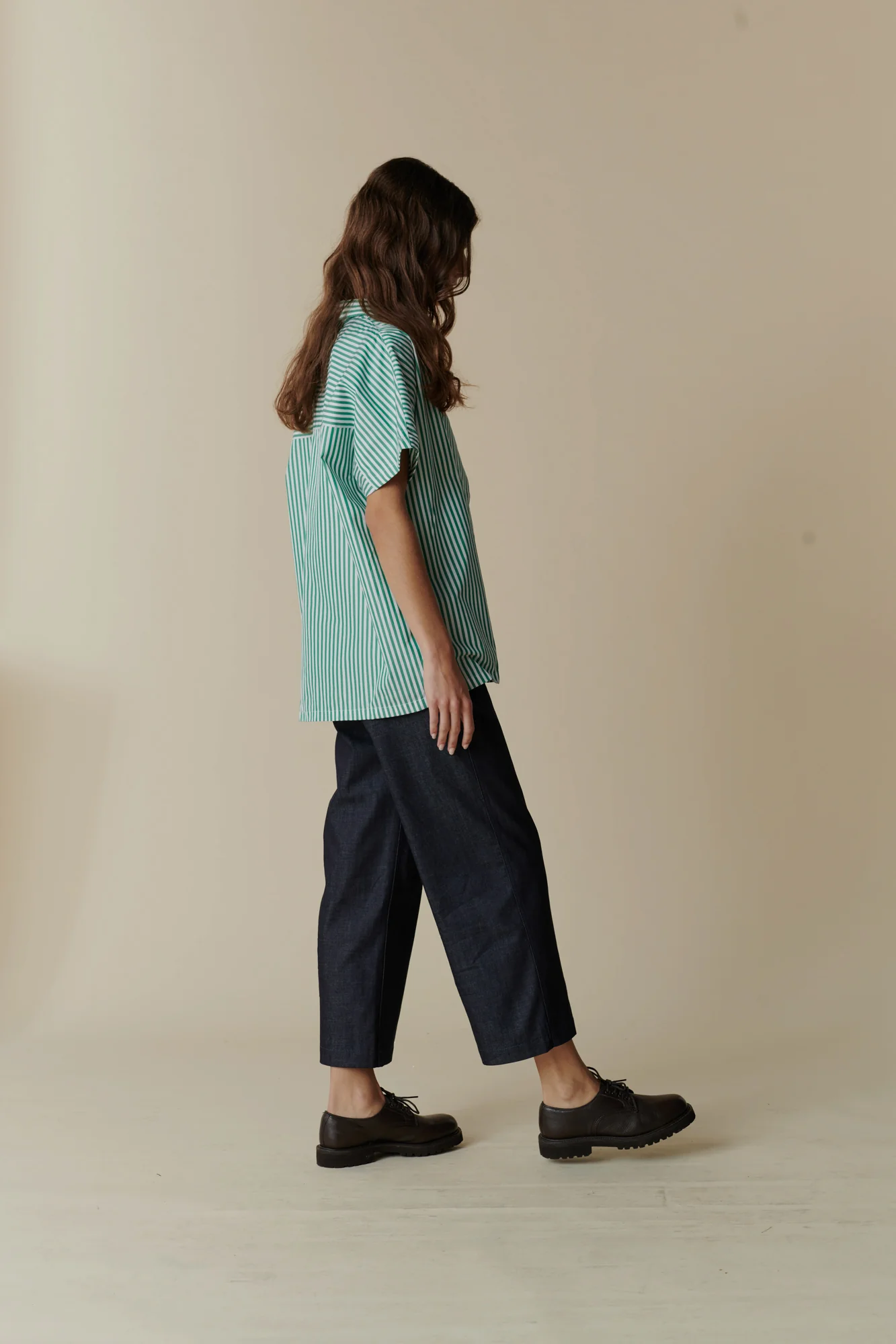 Women's Ava Short Sleeve Shirt - Green/White - Image 5