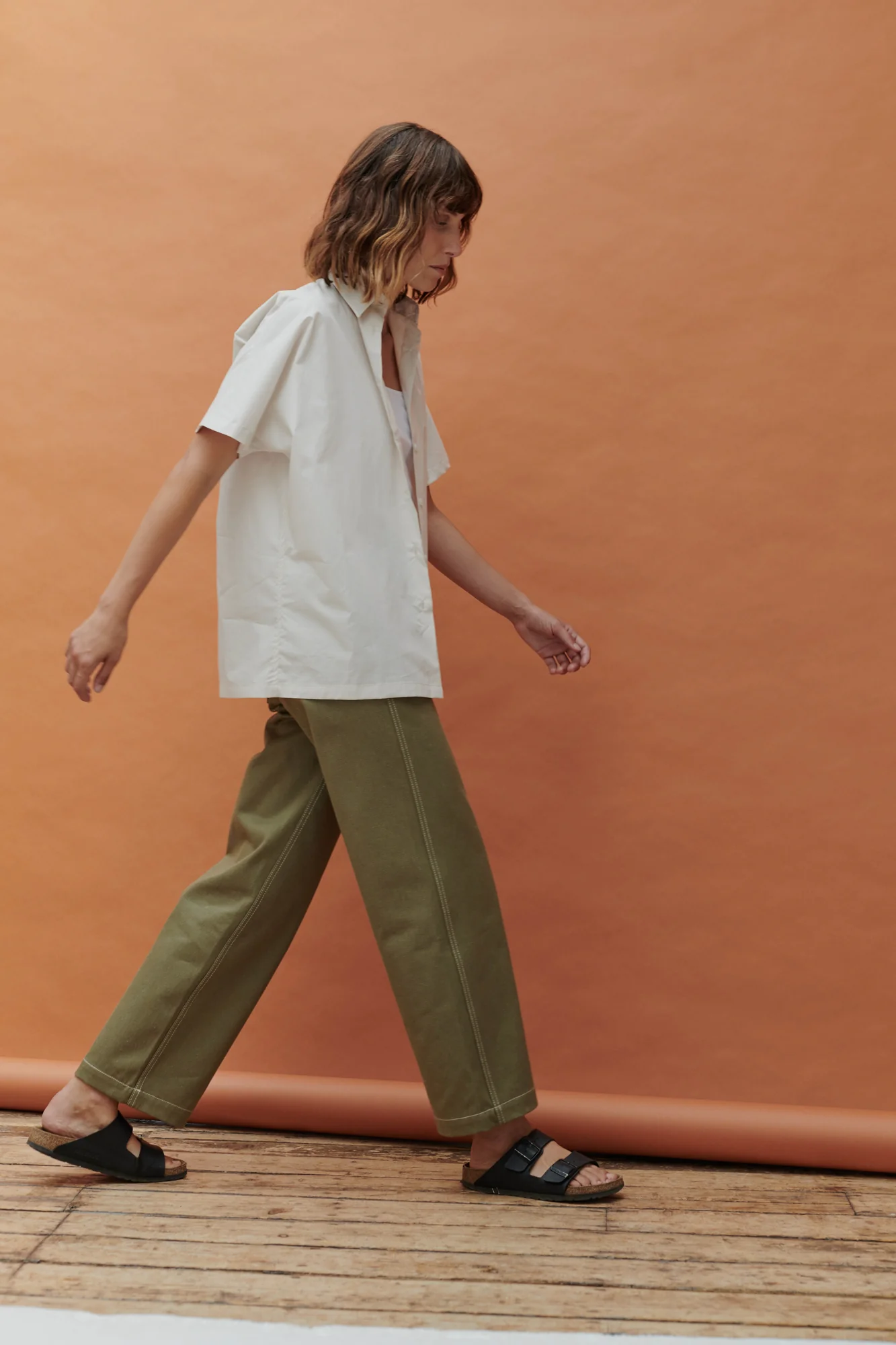 Women's Ava Short Sleeve Shirt - Stone - Image 4
