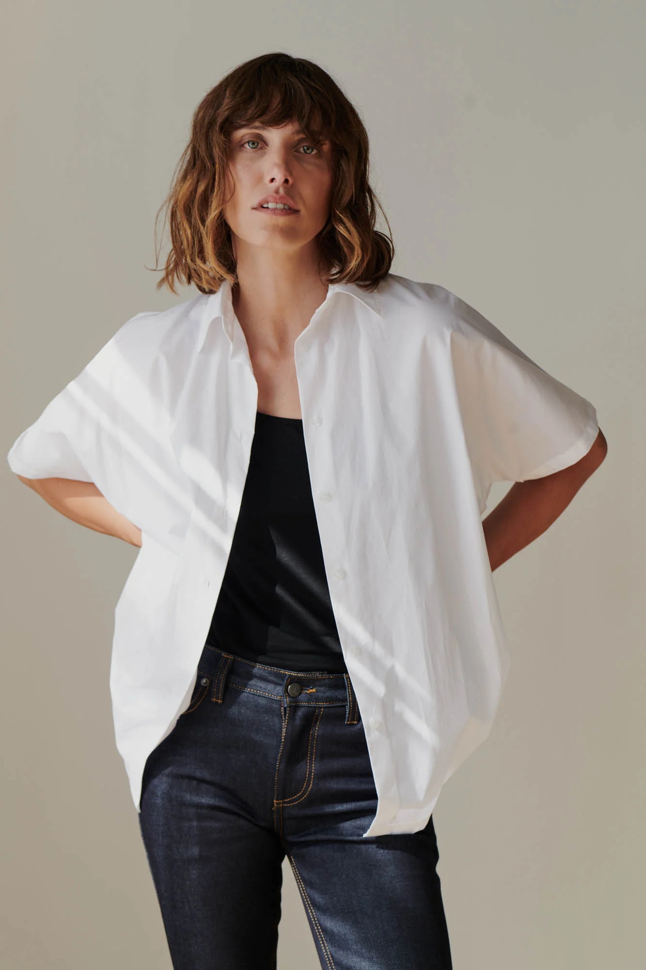 Women's Ava Short Sleeve Shirt - White - Image 7