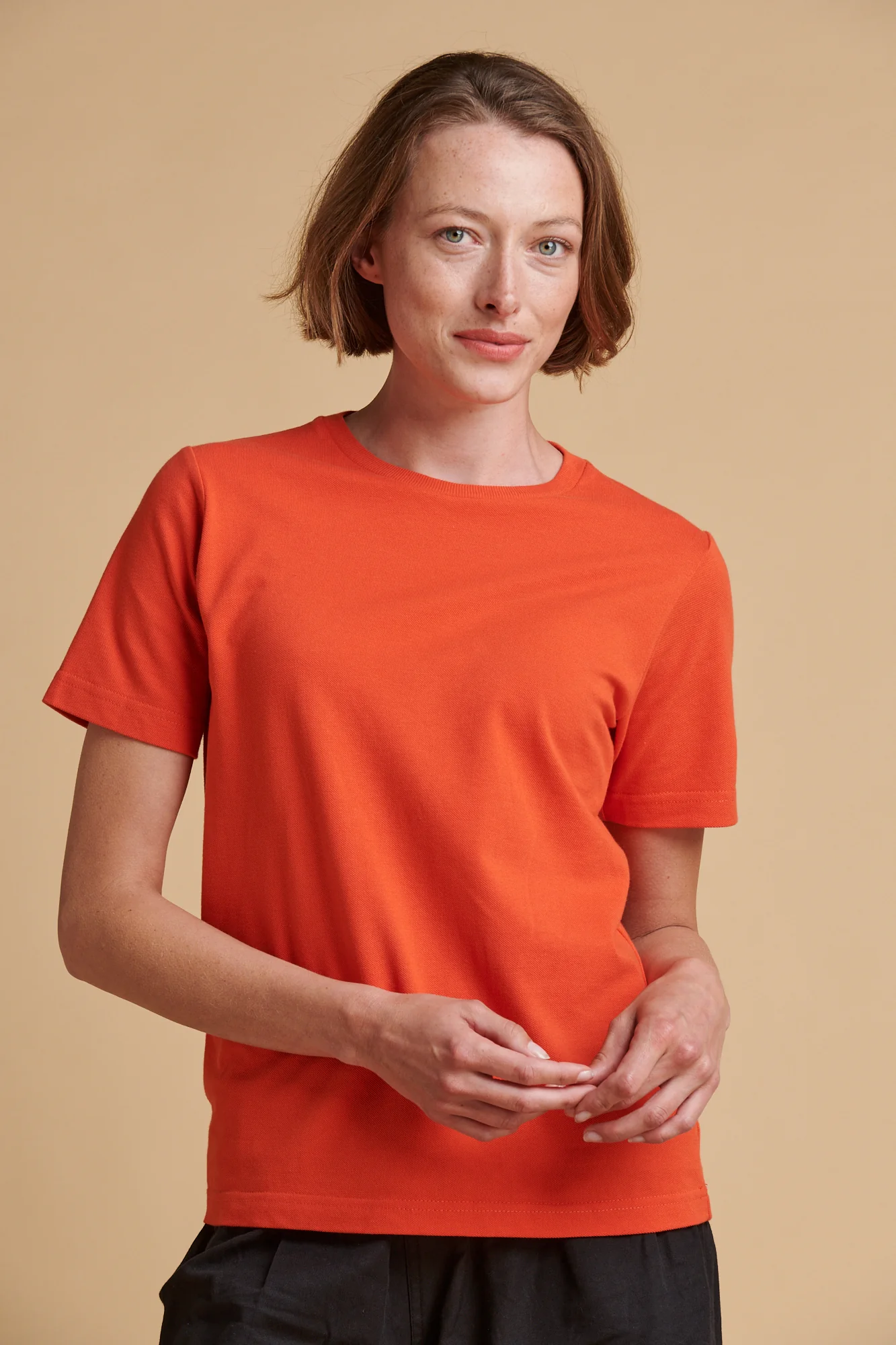 Women's Breathable T Shirt PF - Plain Red