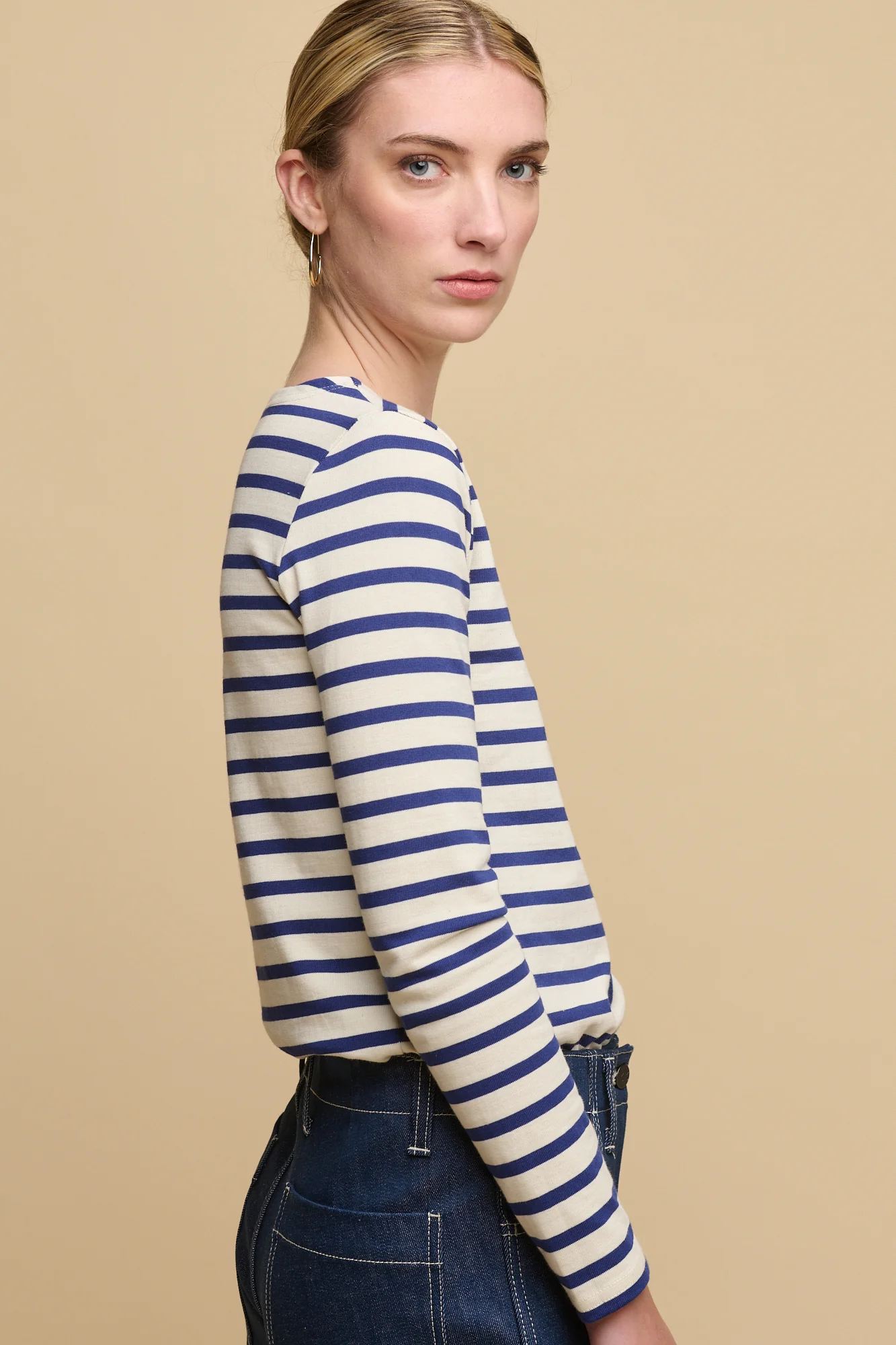Womens Breton - Ecru/Bright Blue - Image 3