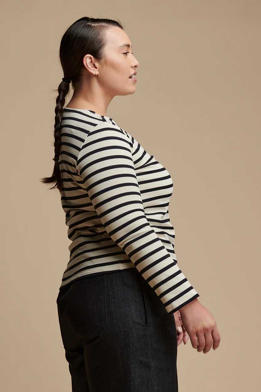 Women's Breton - Ecru/Navy - Image 3