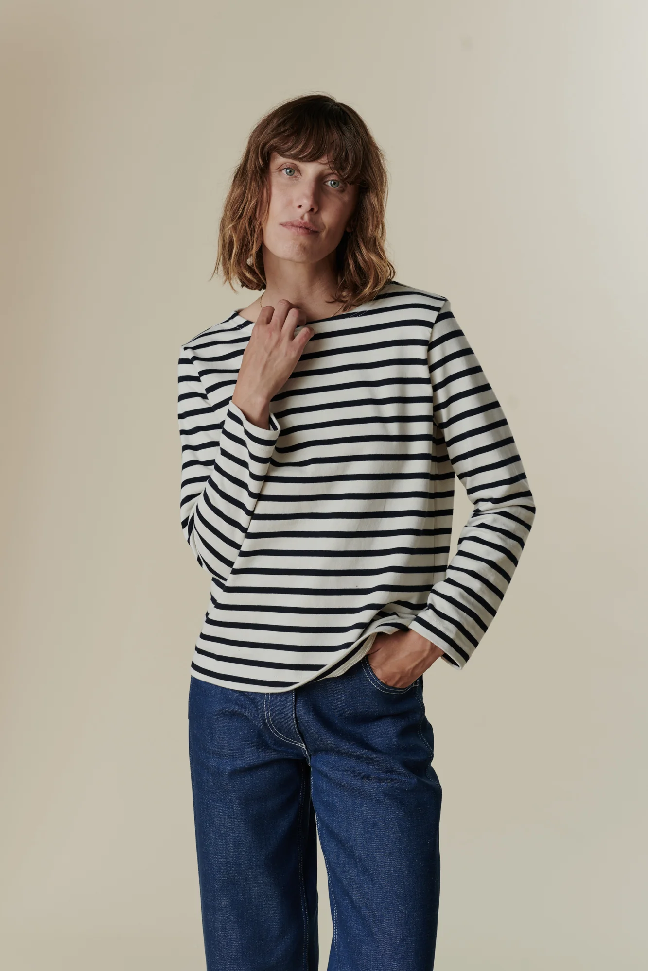 Women's Breton - Ecru/Navy - Image 5