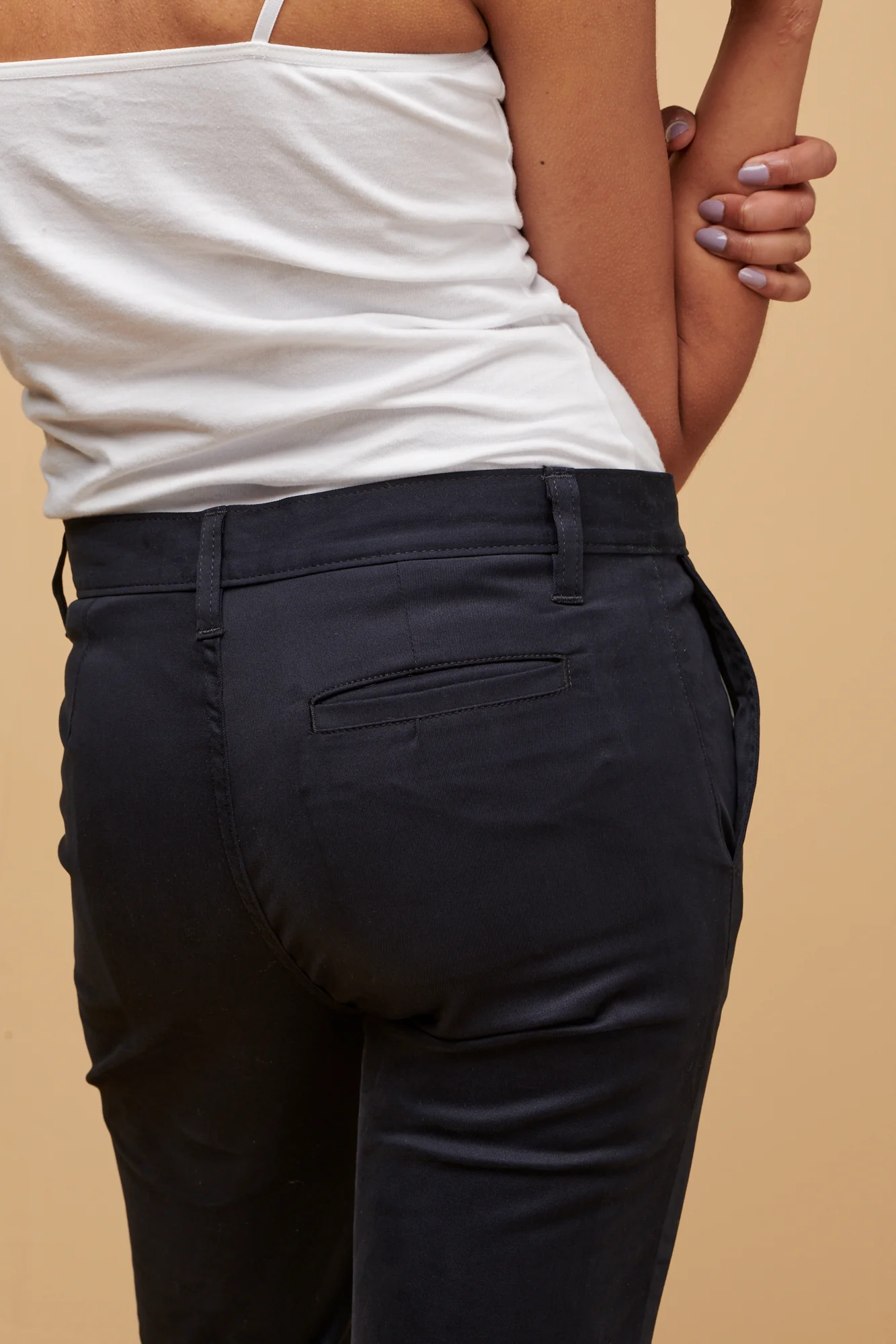 Women's Chino Slim Stretch - Navy - Image 4