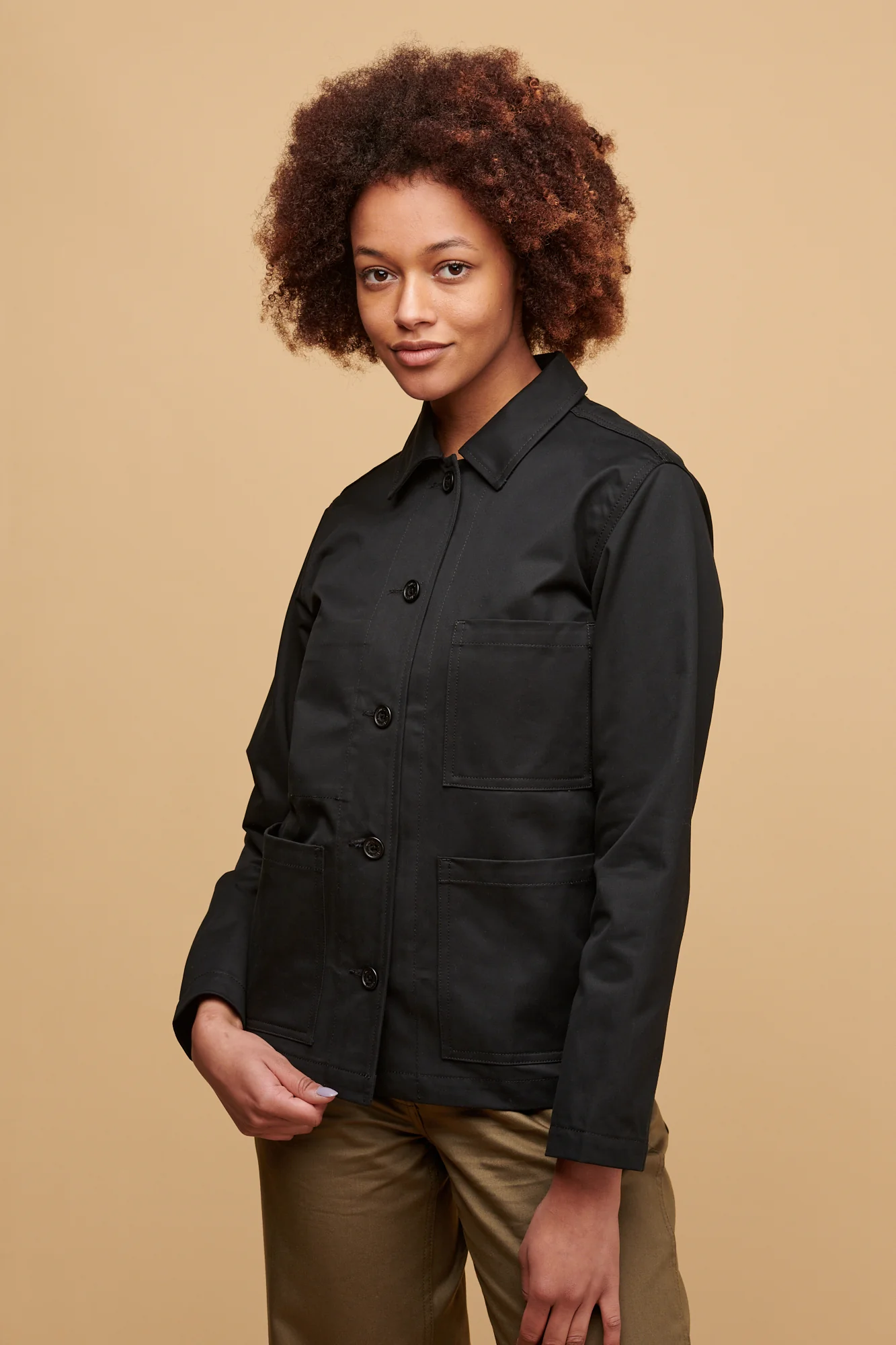Women's Chore Jacket - Black - Image 3