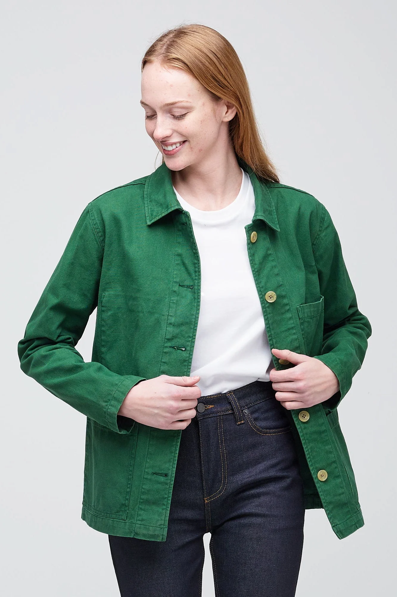 Women's Chore Jacket - Bottle Green - Image 2