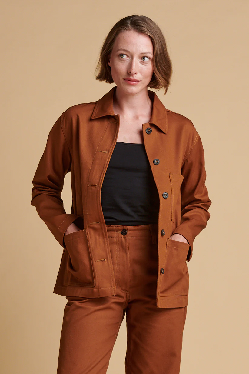 Women's Chore Jacket - Dark Tan - Image 2