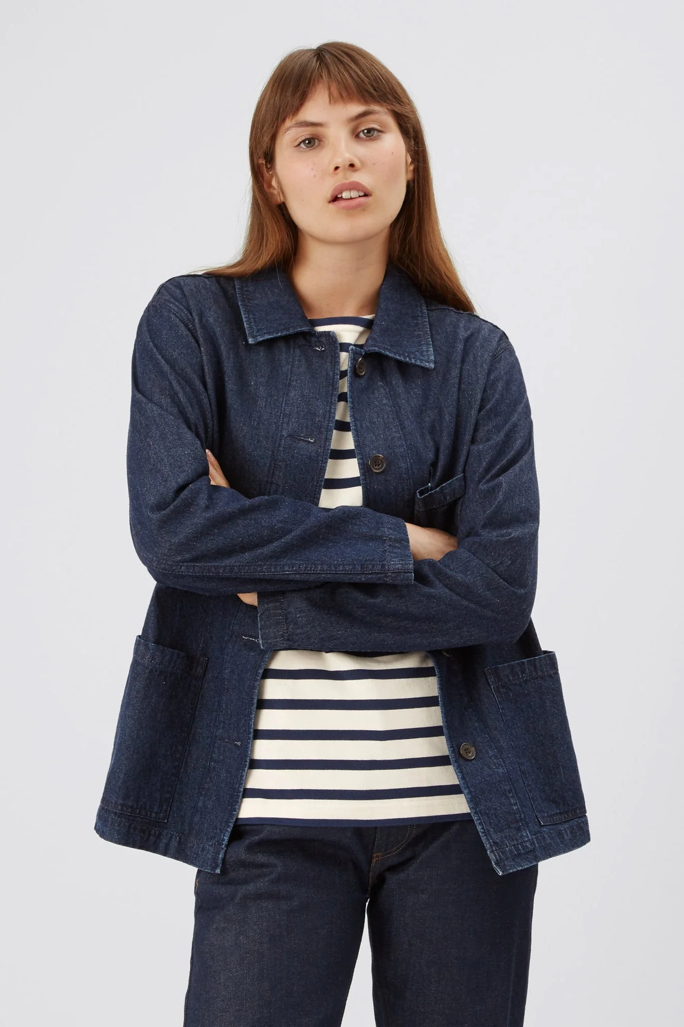 Women's Chore Jacket - Indigo Denim - Image 2