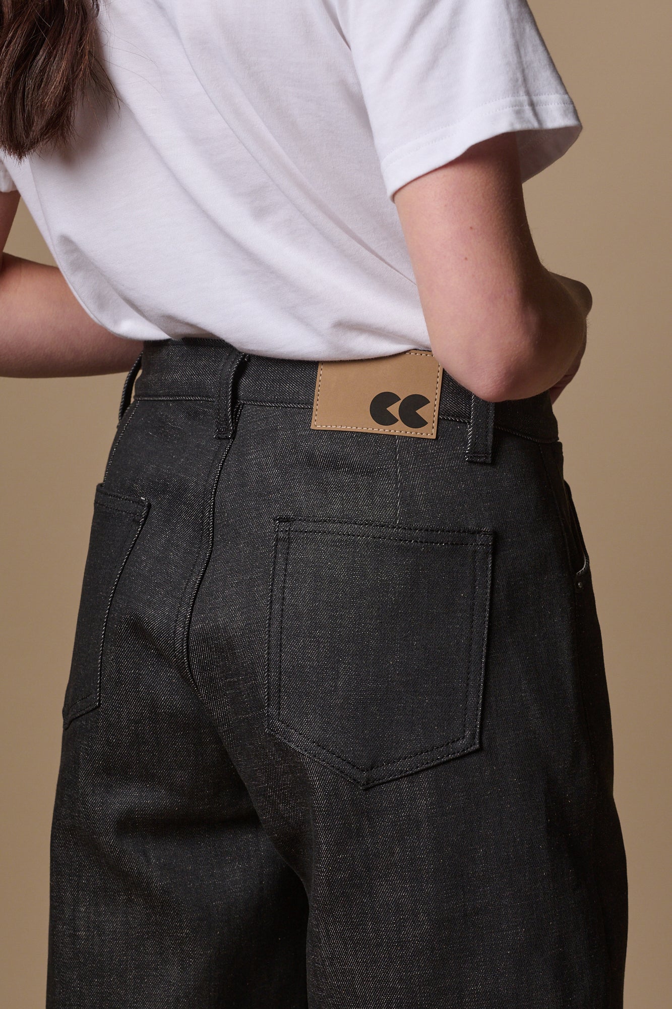 Women's Chore Wide Tapered Jean - Black - Image 5
