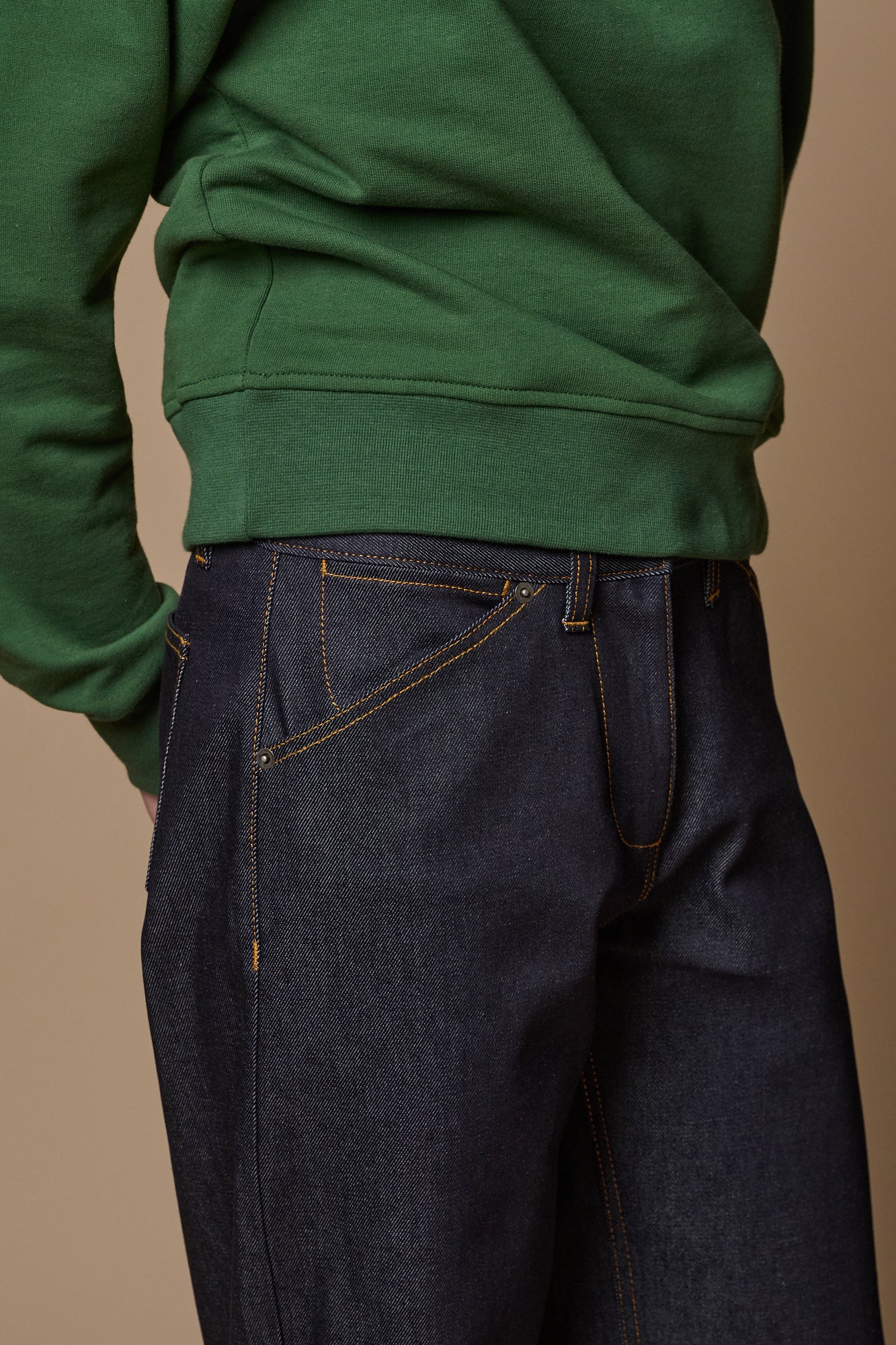Women's Chore Wide Tapered Jean -Indigo - Image 3