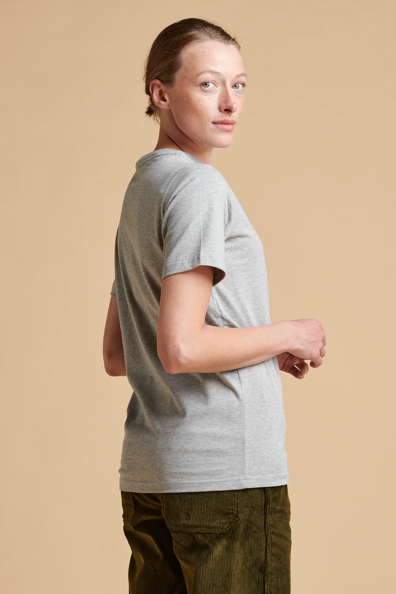 Women's Short Sleeve T Shirt - Grey - Image 3