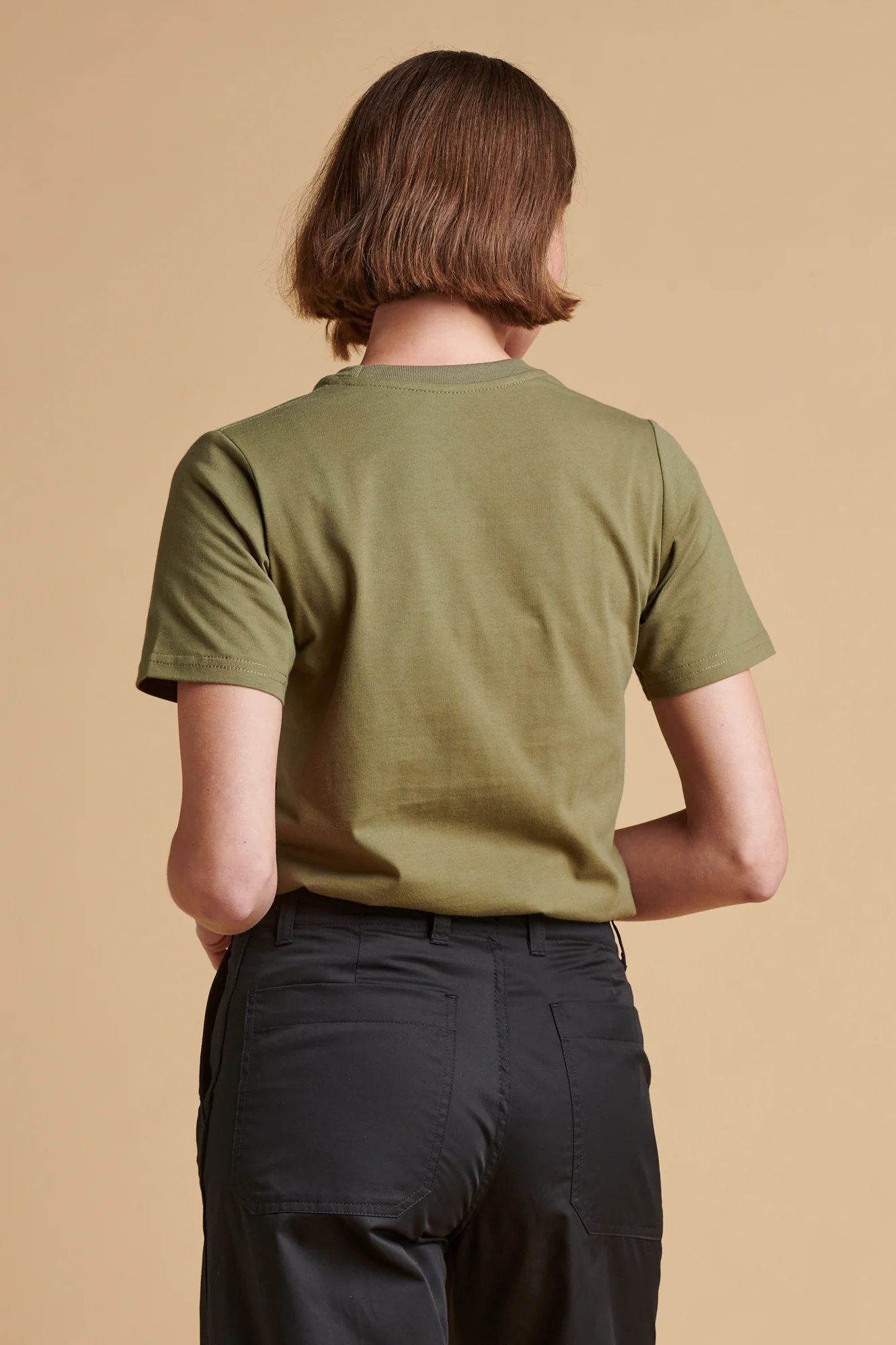 Women's Short Sleeve T Shirt - Olive - Image 3
