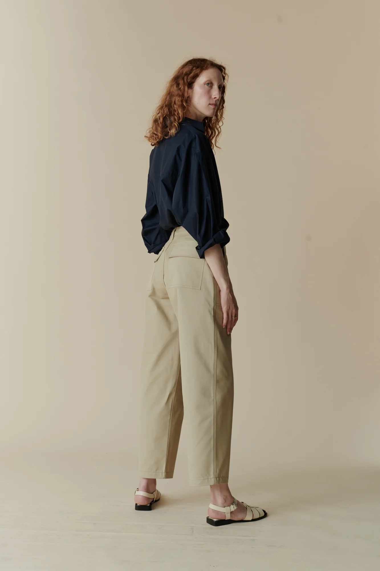 Women's Combat Heavyweight 100% Cotton Twill Trousers - Putty