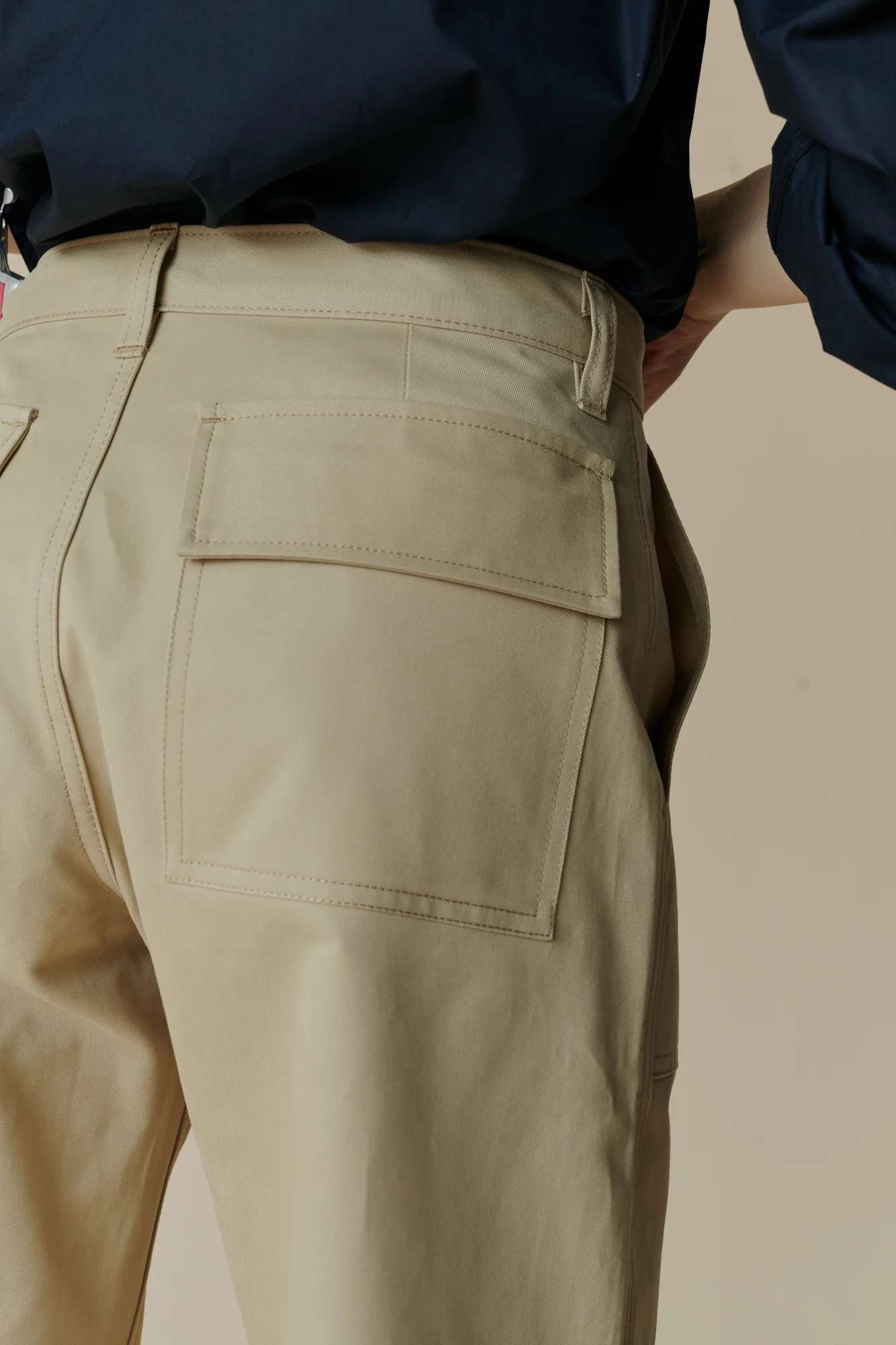 Women's Combat Heavyweight 100% Cotton Twill Trousers - Putty - Image 3