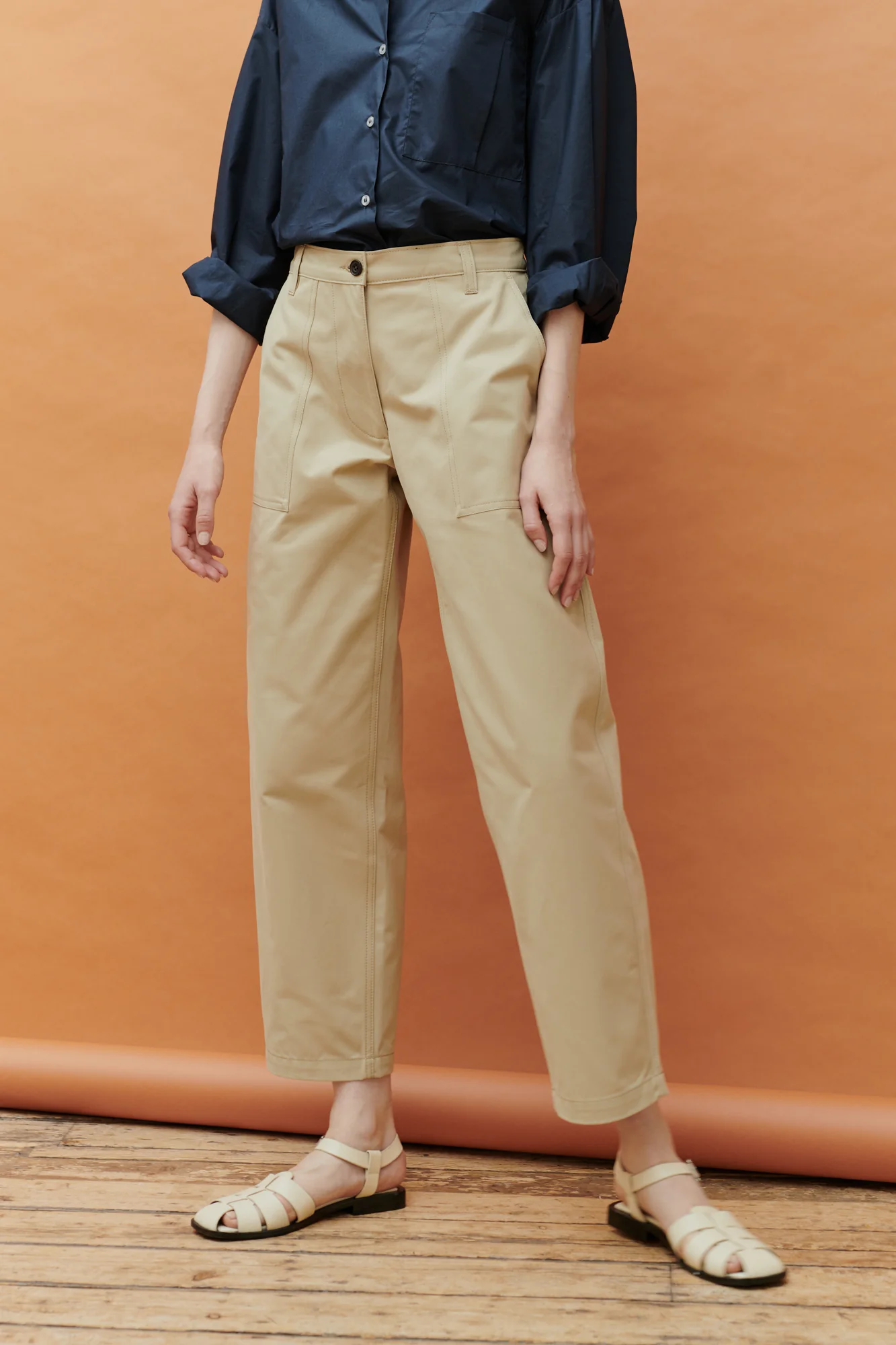 Women's Combat Heavyweight 100% Cotton Twill Trousers - Putty - Image 4