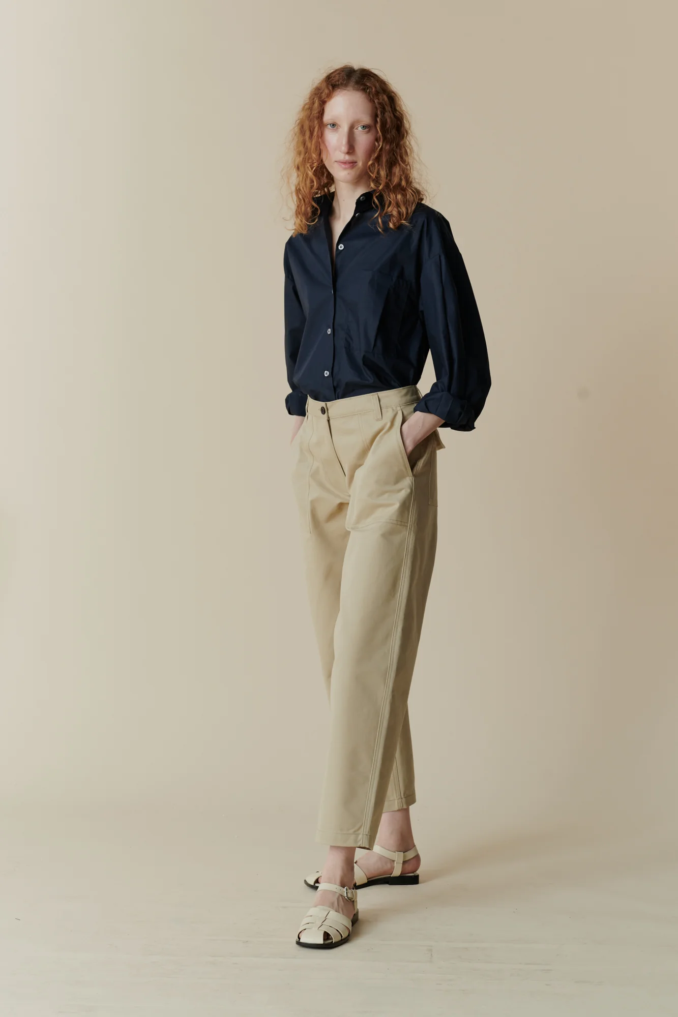 Women's Combat Heavyweight 100% Cotton Twill Trousers - Putty - Image 6