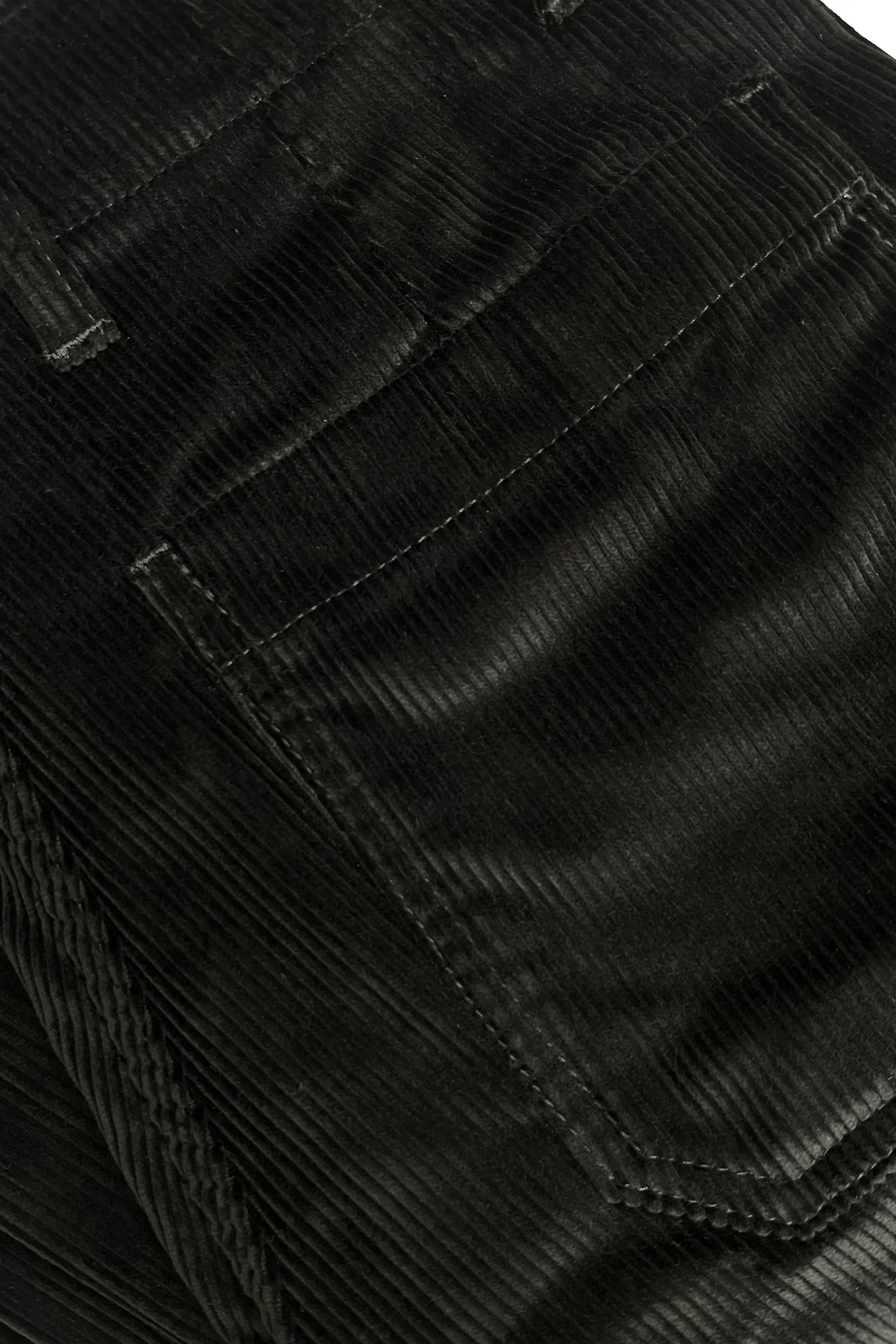 Womens Corduroy Work Trousers- Black - Image 8