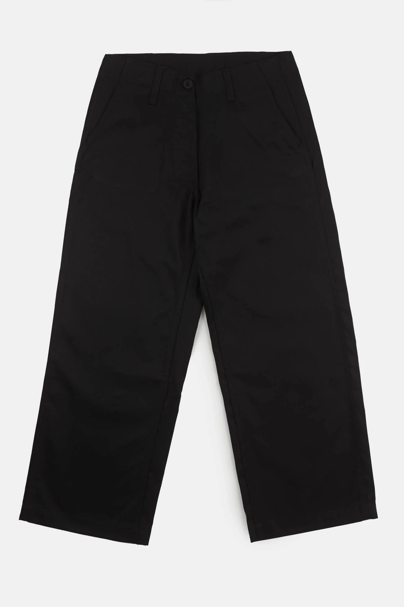 Women's Cropped Work Trousers - Black - Image 4