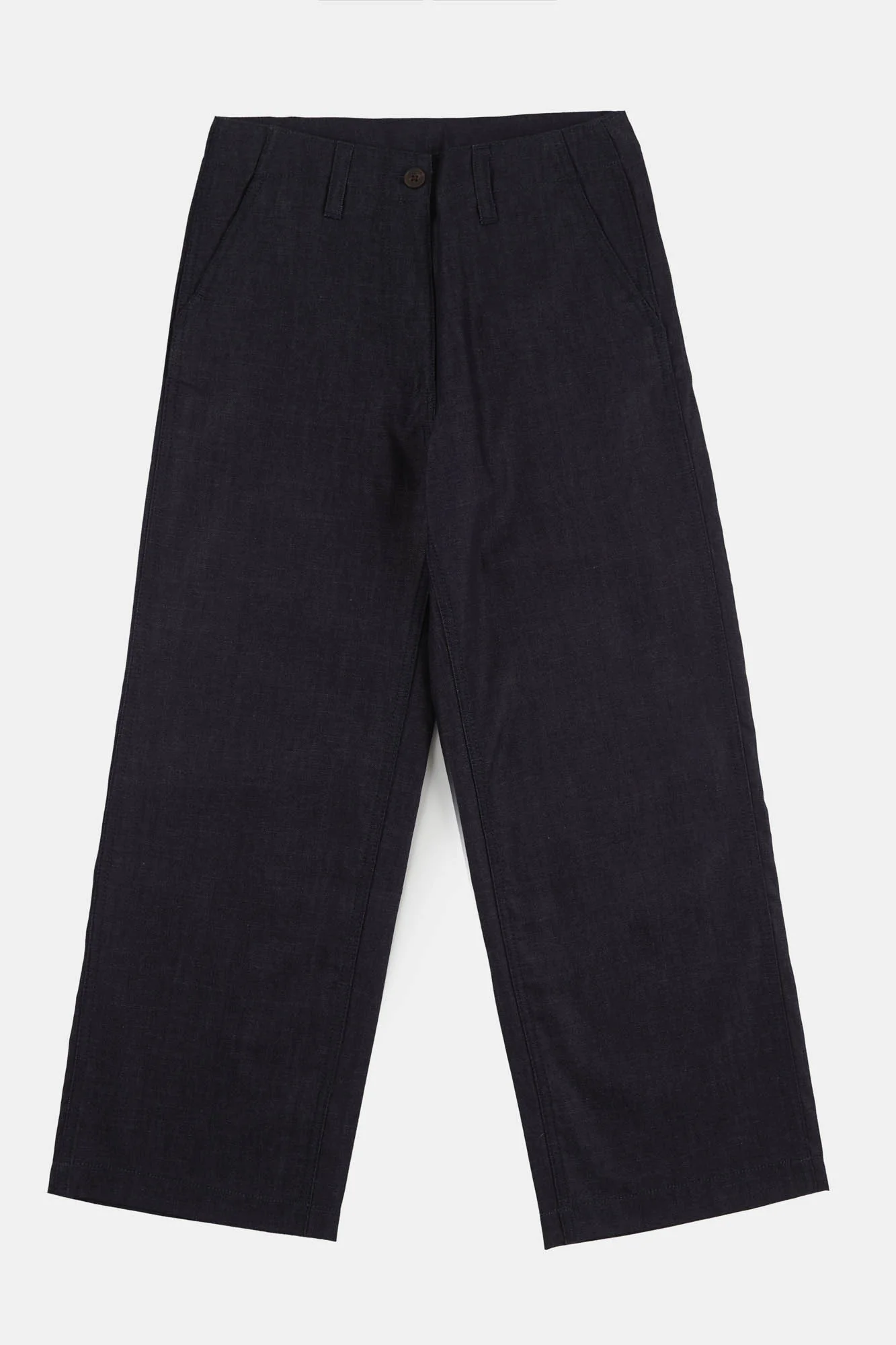 Women's Cropped Work Trousers - Denim - Image 7