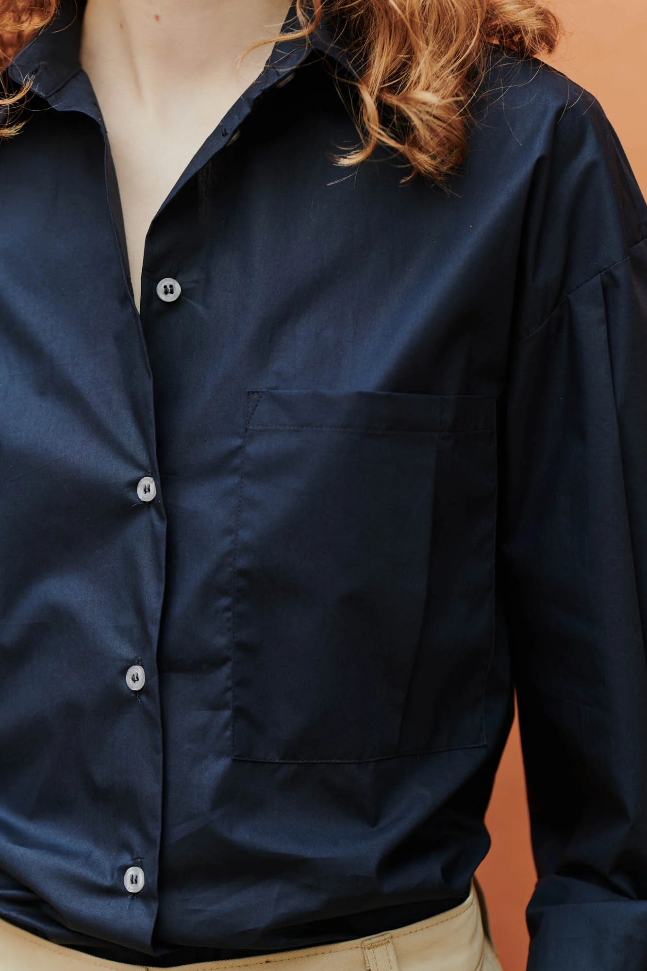 Women's Esme Long Sleeve Shirt - Navy - Image 3