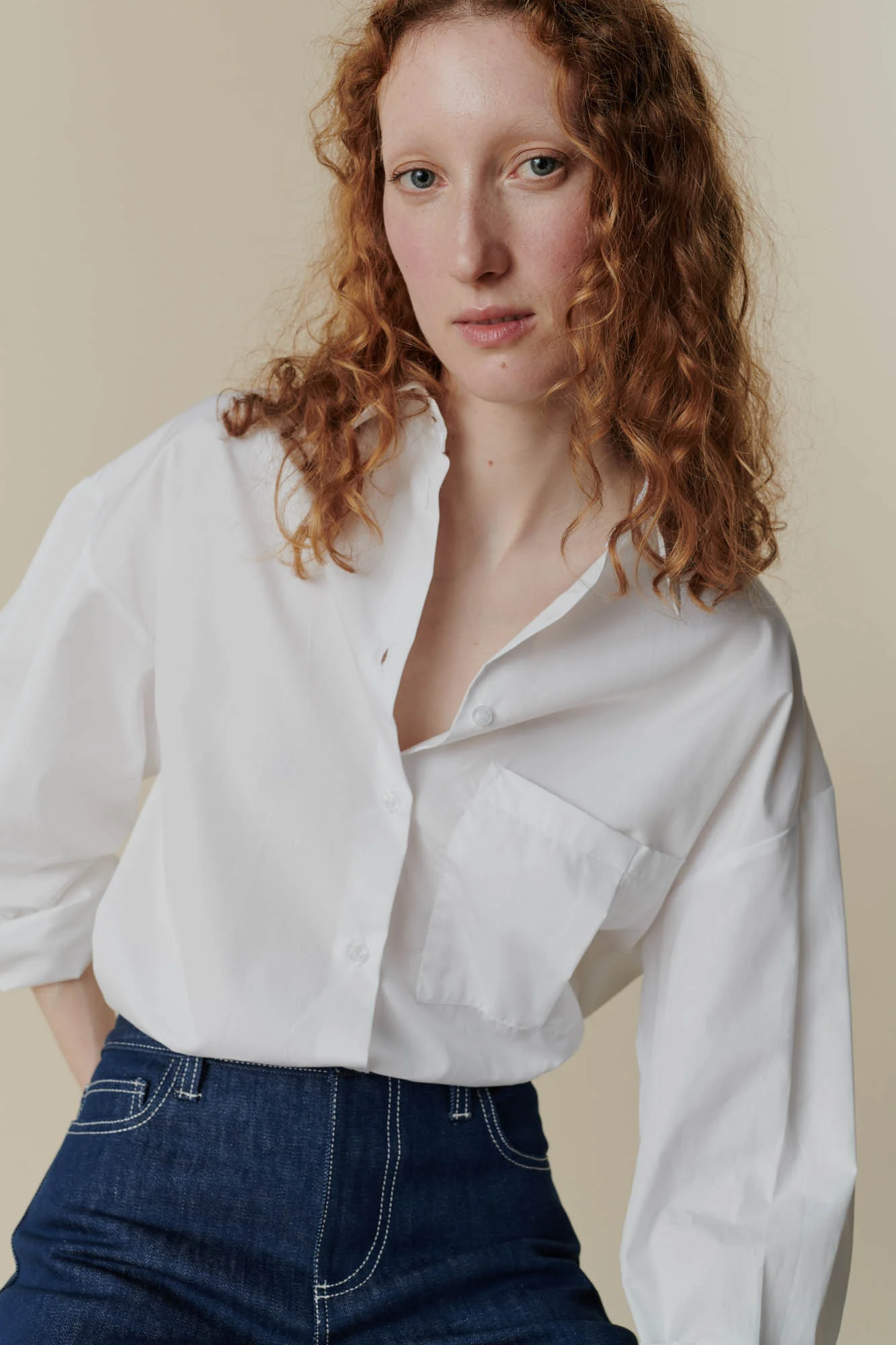 Women's Esme Long Sleeve Shirt - White - Image 2