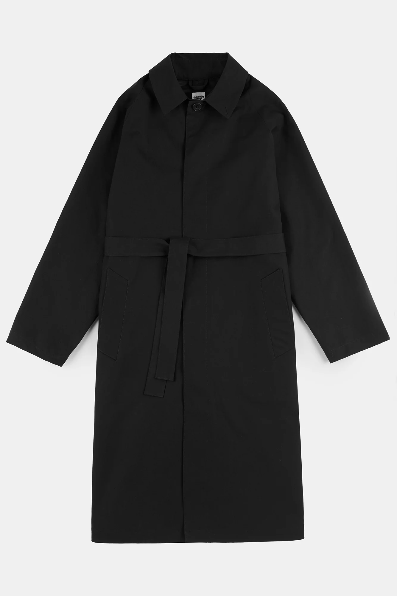 Women's Frances Belted Raglan Raincoat - Black - Image 5