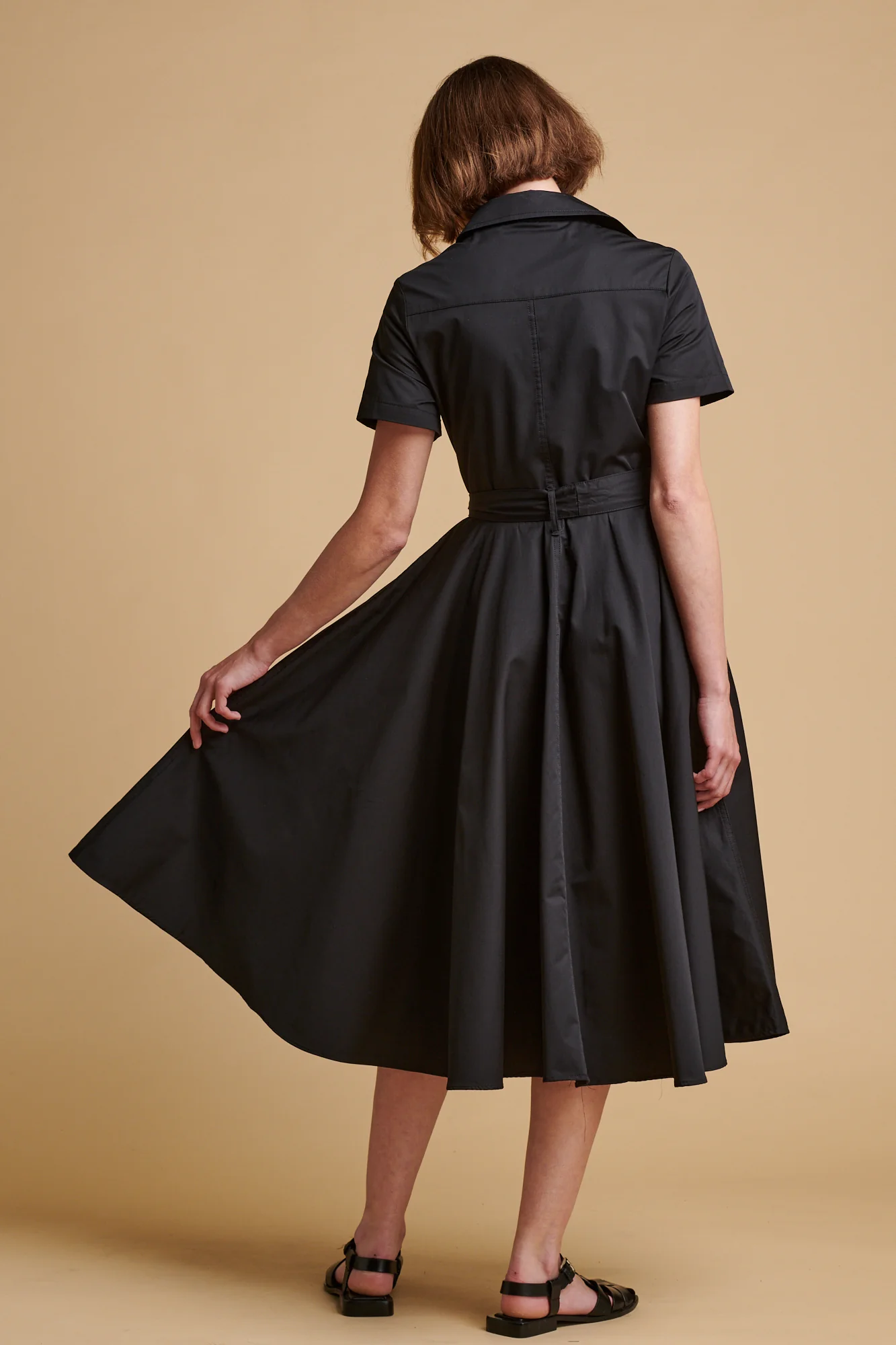 Women's Full Skirted Phoebe Trench Dress - Black - Image 2