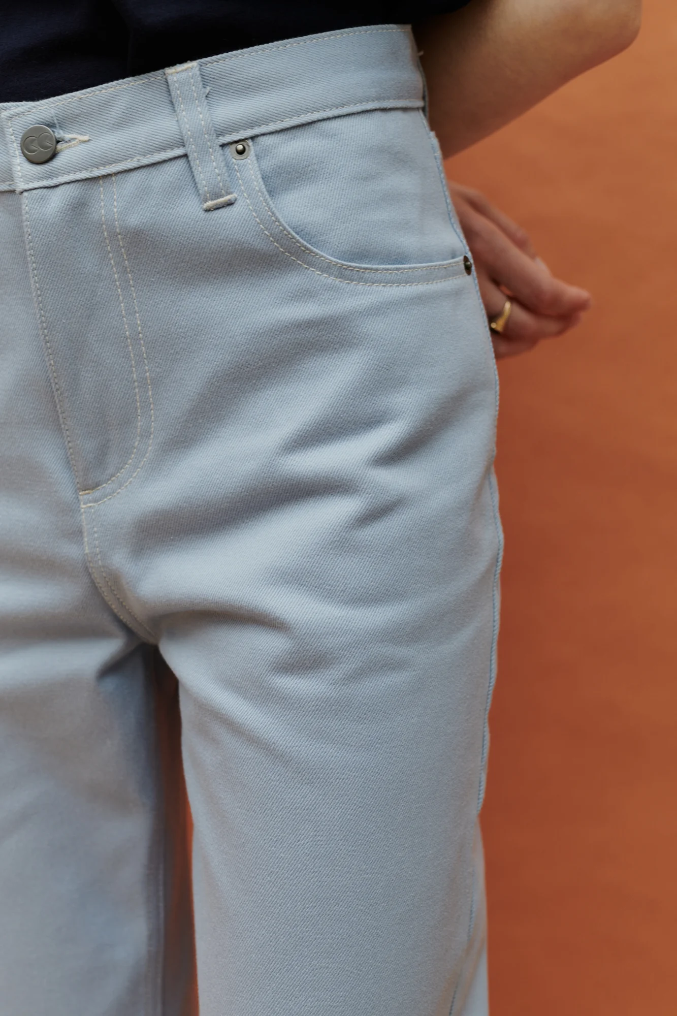 Women's Gloria Straight Leg High Rise Denim Jeans - Light Blue - Image 5