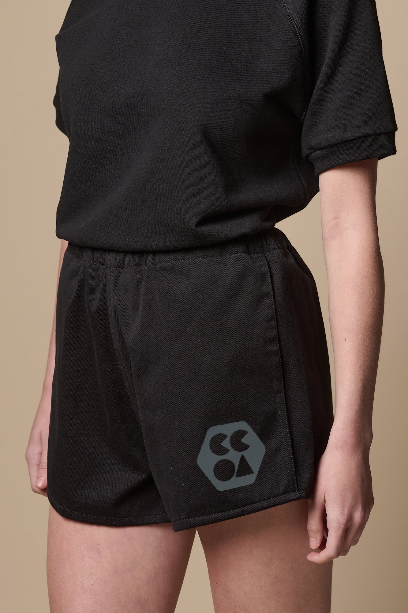 Women's Heavyweight Sports Short Plastic Free - Black - Image 3