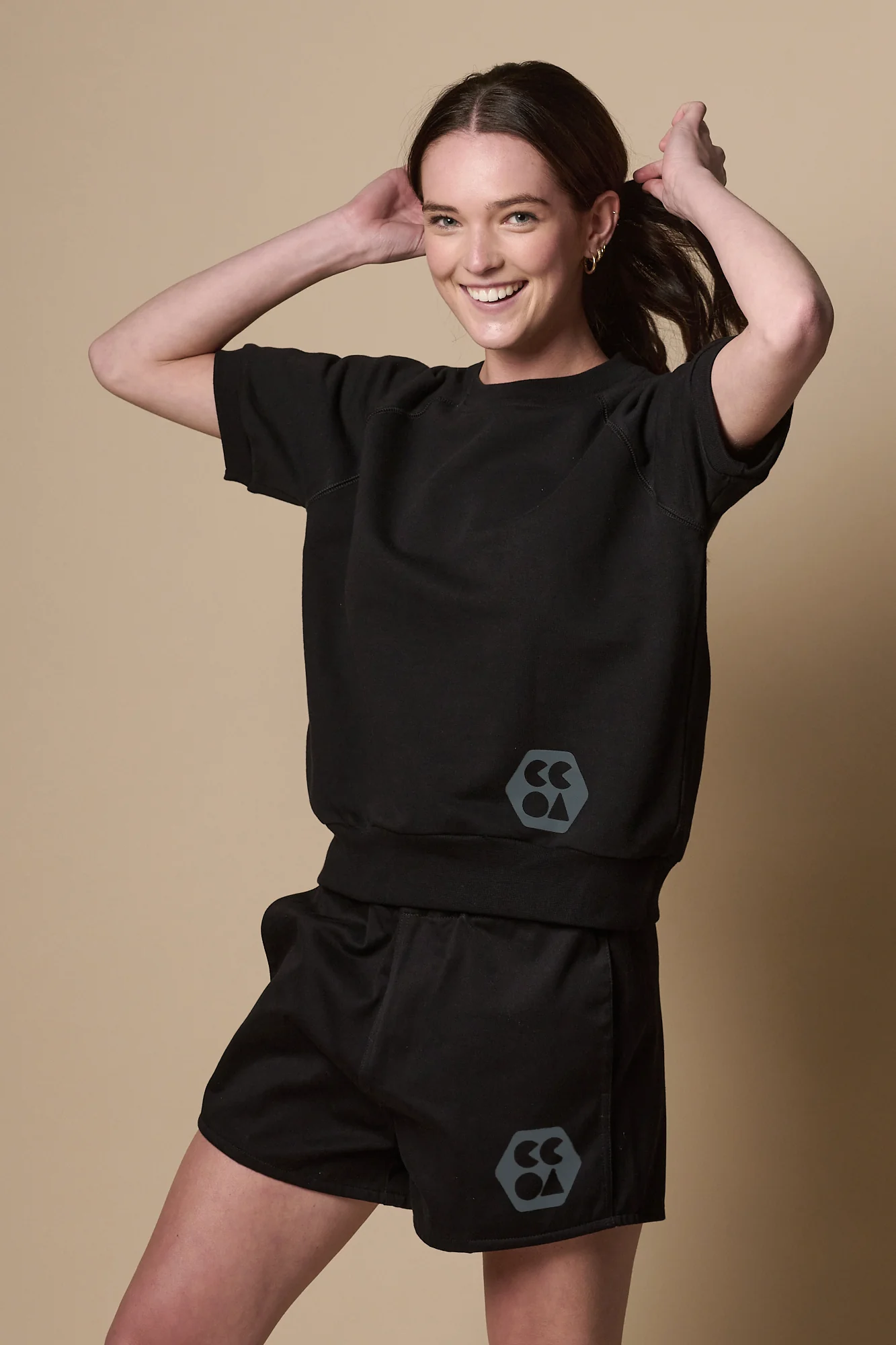 Women's Heavyweight Sports Short Plastic Free - Black - Image 5
