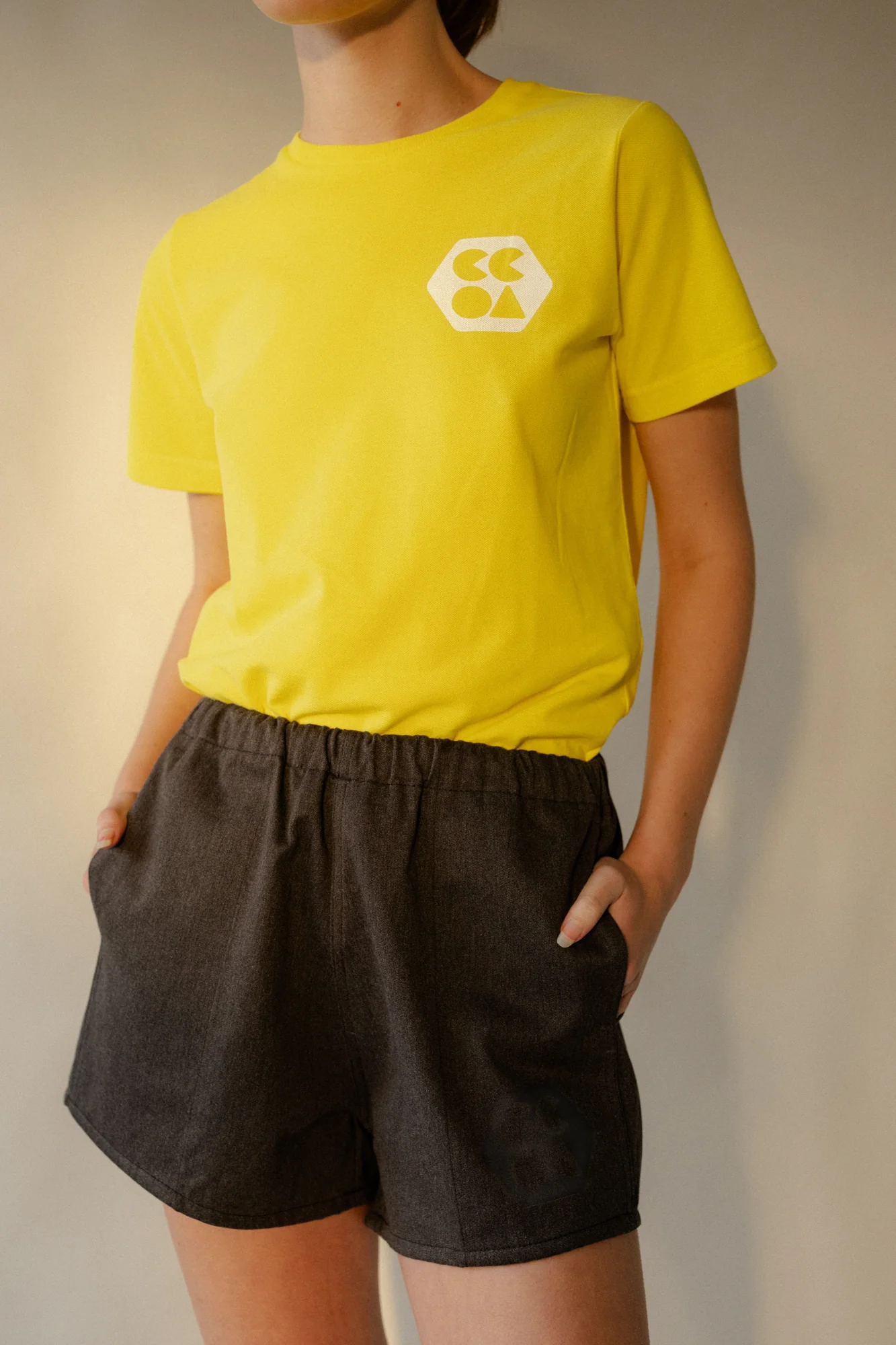 Women's Heavyweight Sports Short Plastic Free - Charcoal Marl - Image 3