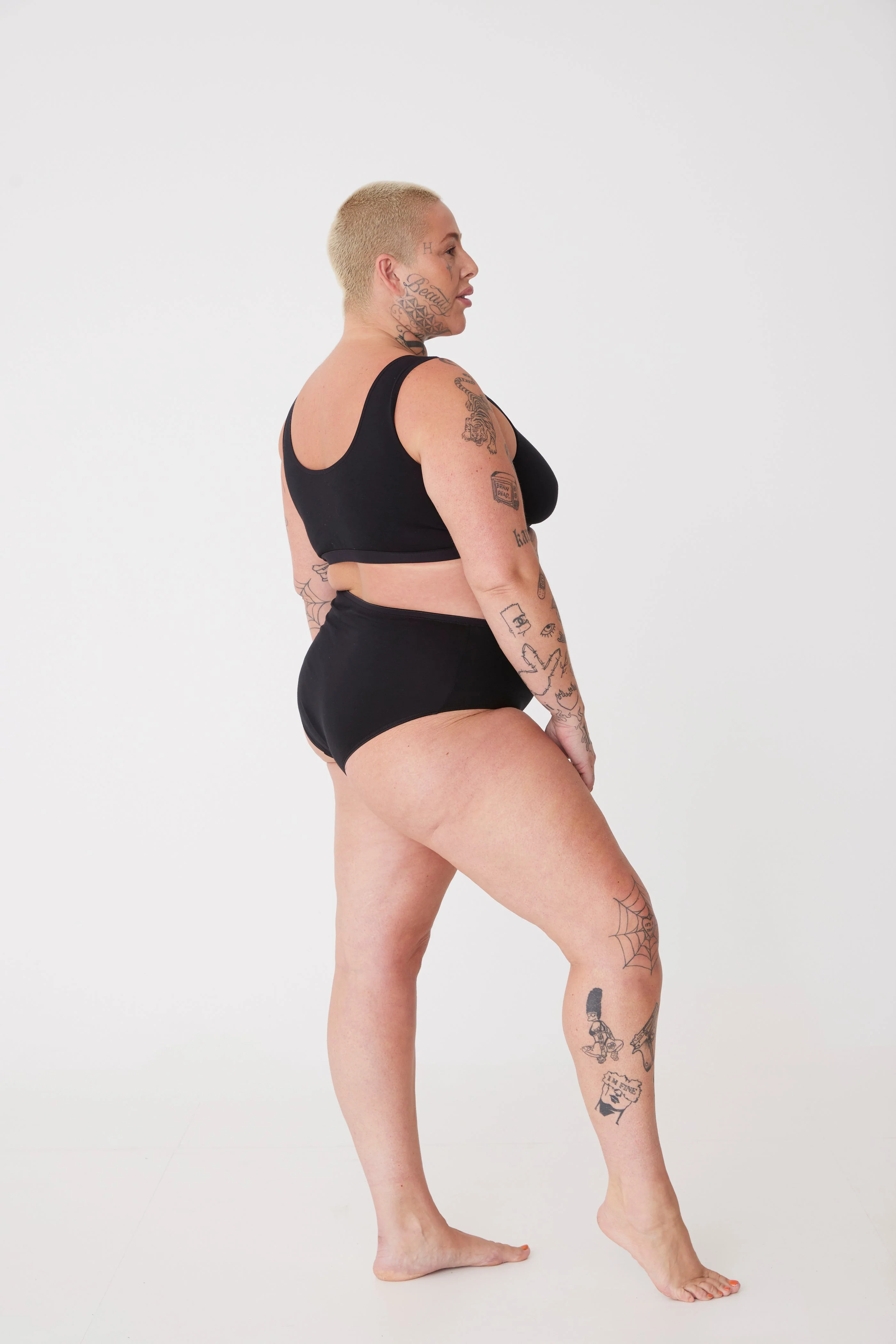 Women's High Rise Brief 2 Pack - Black - Image 3
