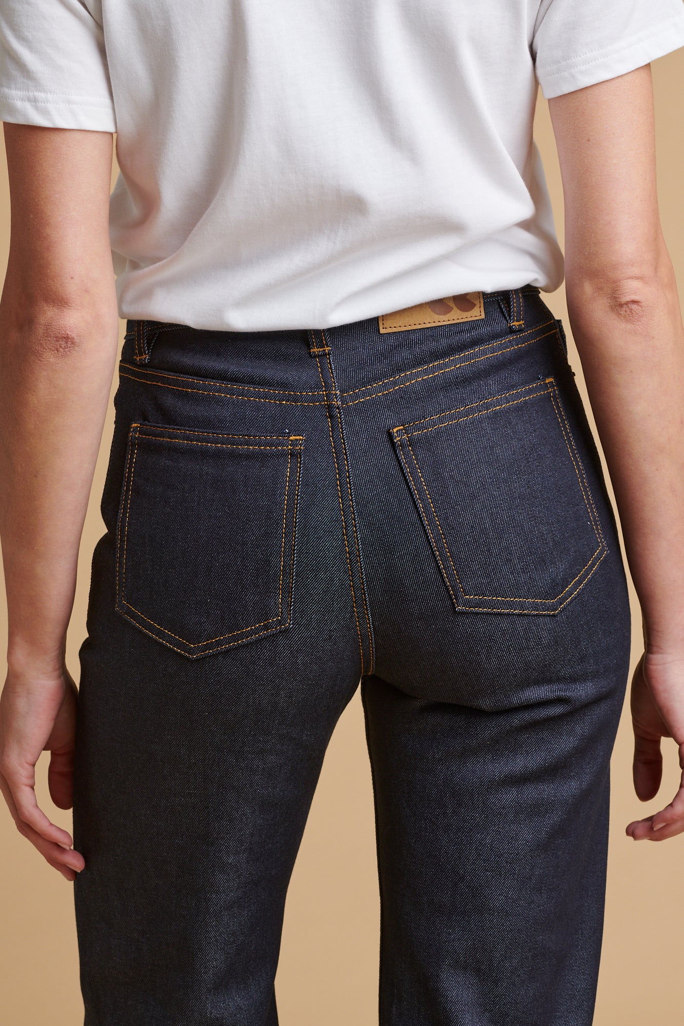 Women's Wide Leg High Rise Denim Jeans - Indigo - Image 5