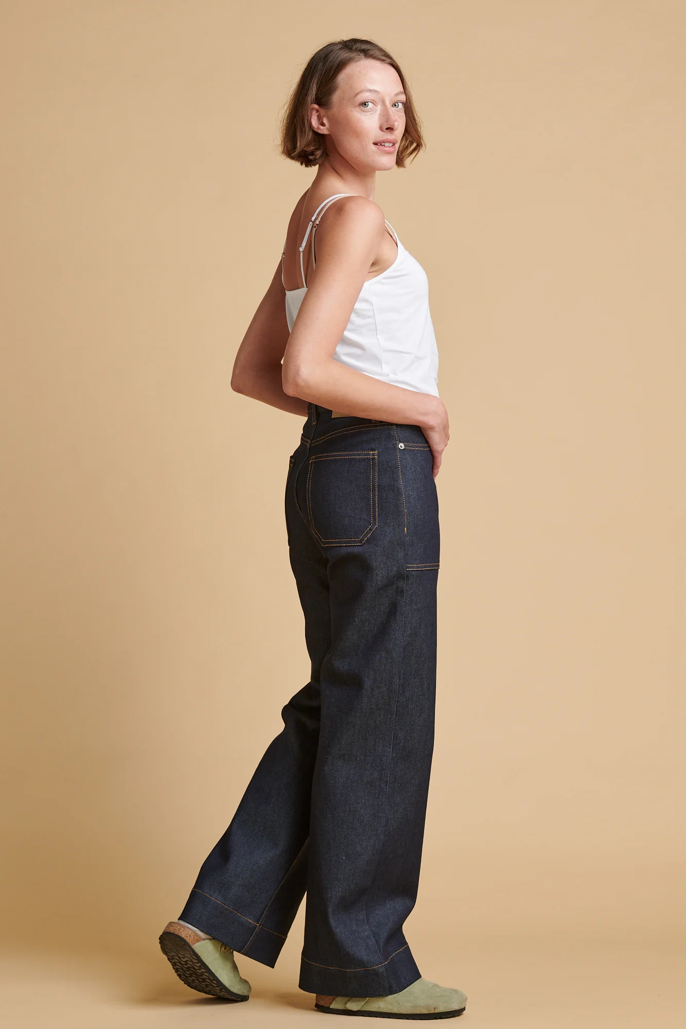 Womens High Rise Wide Leg Linda Jean - Indigo - Image 3
