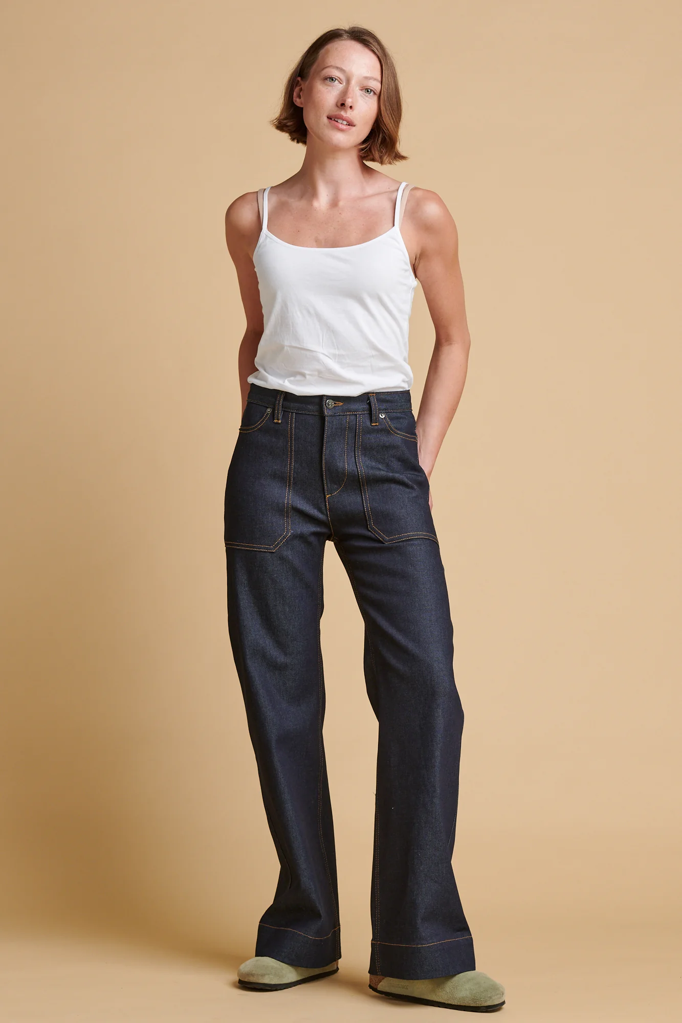 Womens High Rise Wide Leg Linda Jean - Indigo - Image 4