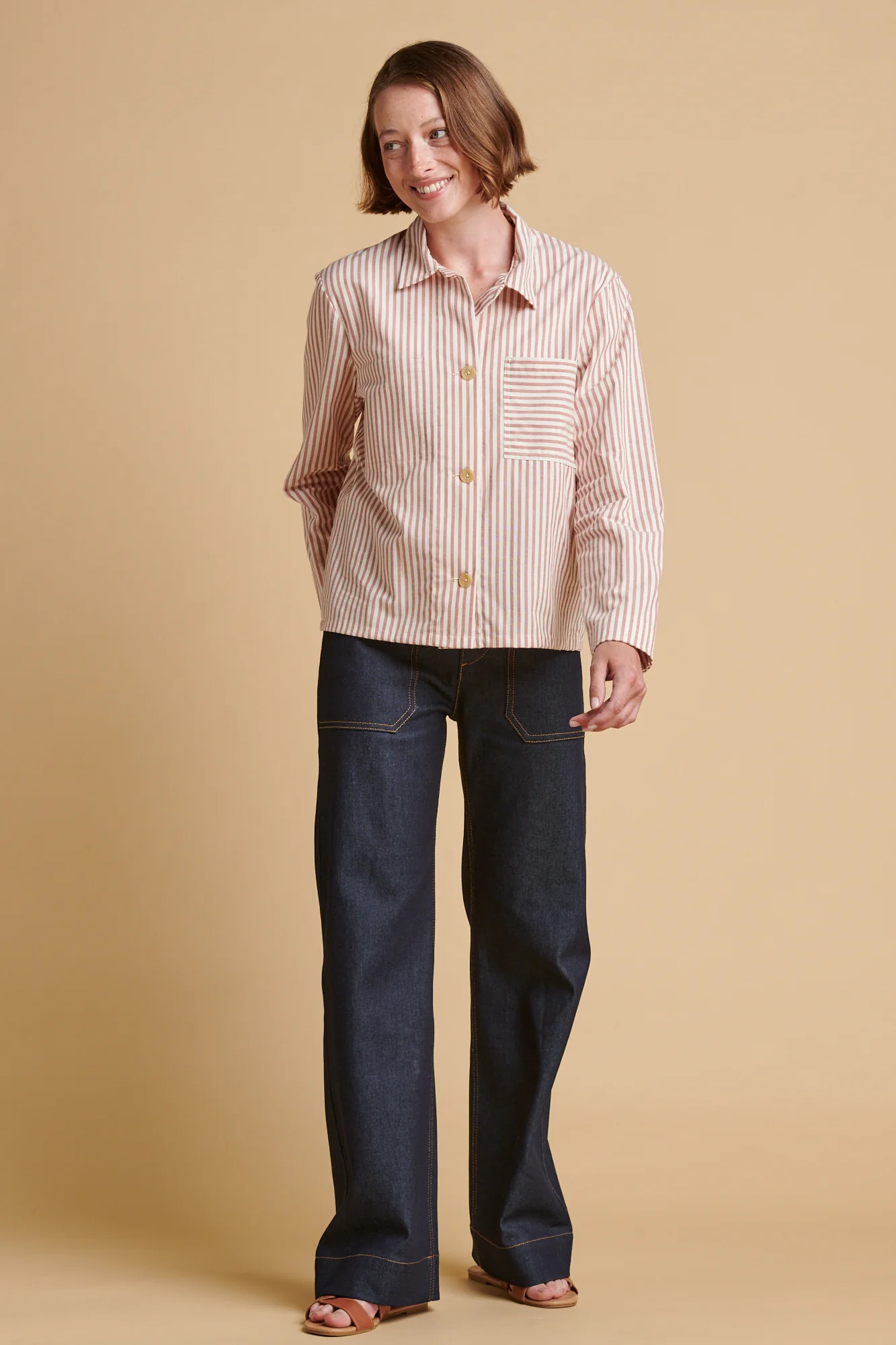 Womens High Rise Wide Leg Linda Jean - Indigo - Image 5
