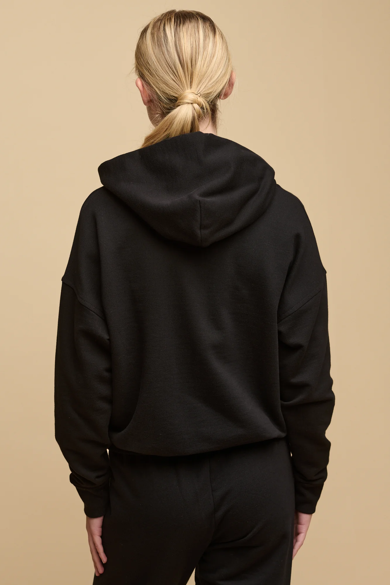 Women's Hooded Sweatshirt - Black - Image 2