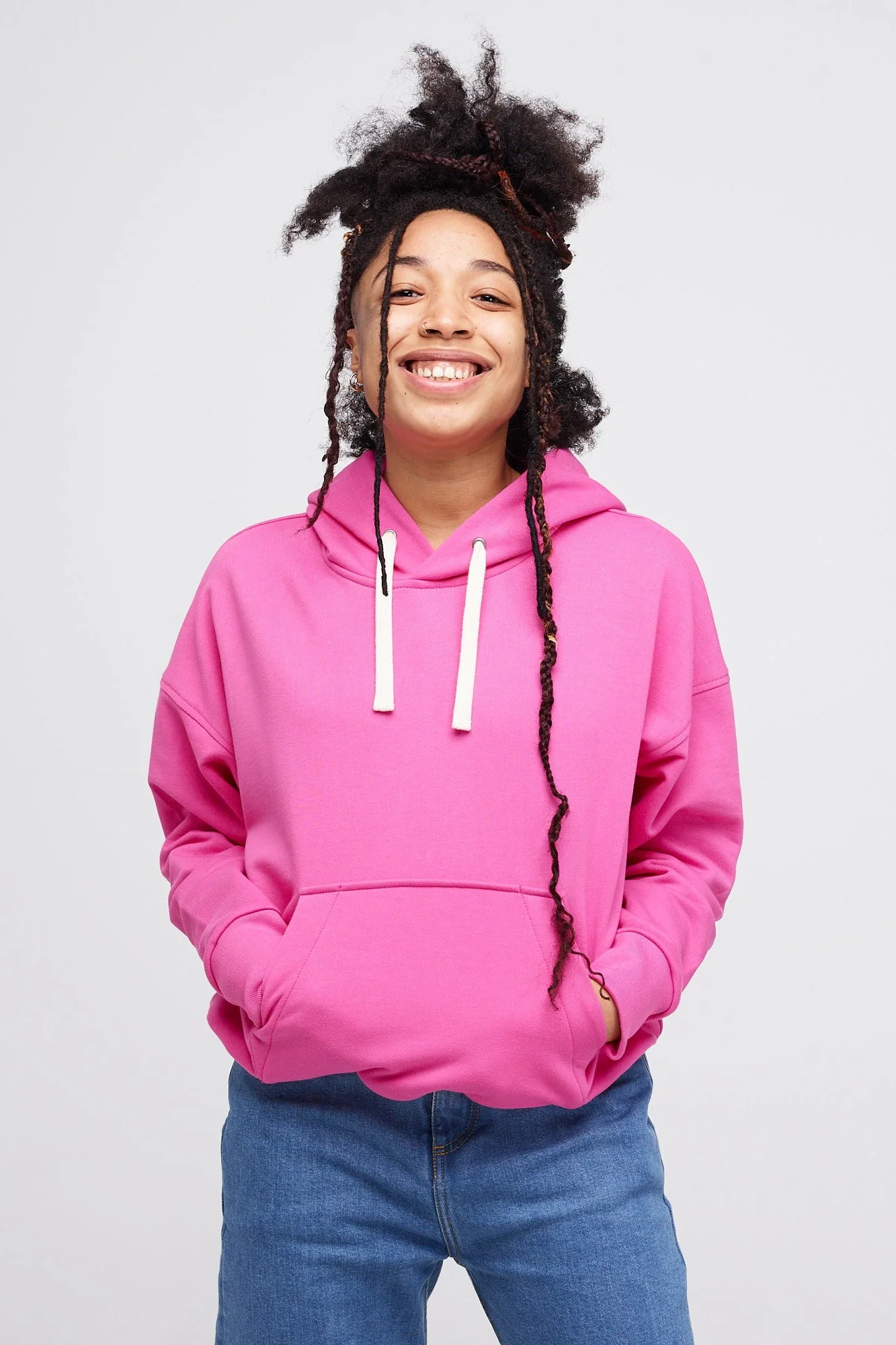 Women's Hooded Sweatshirt - Fuchsia Pink - Image 2