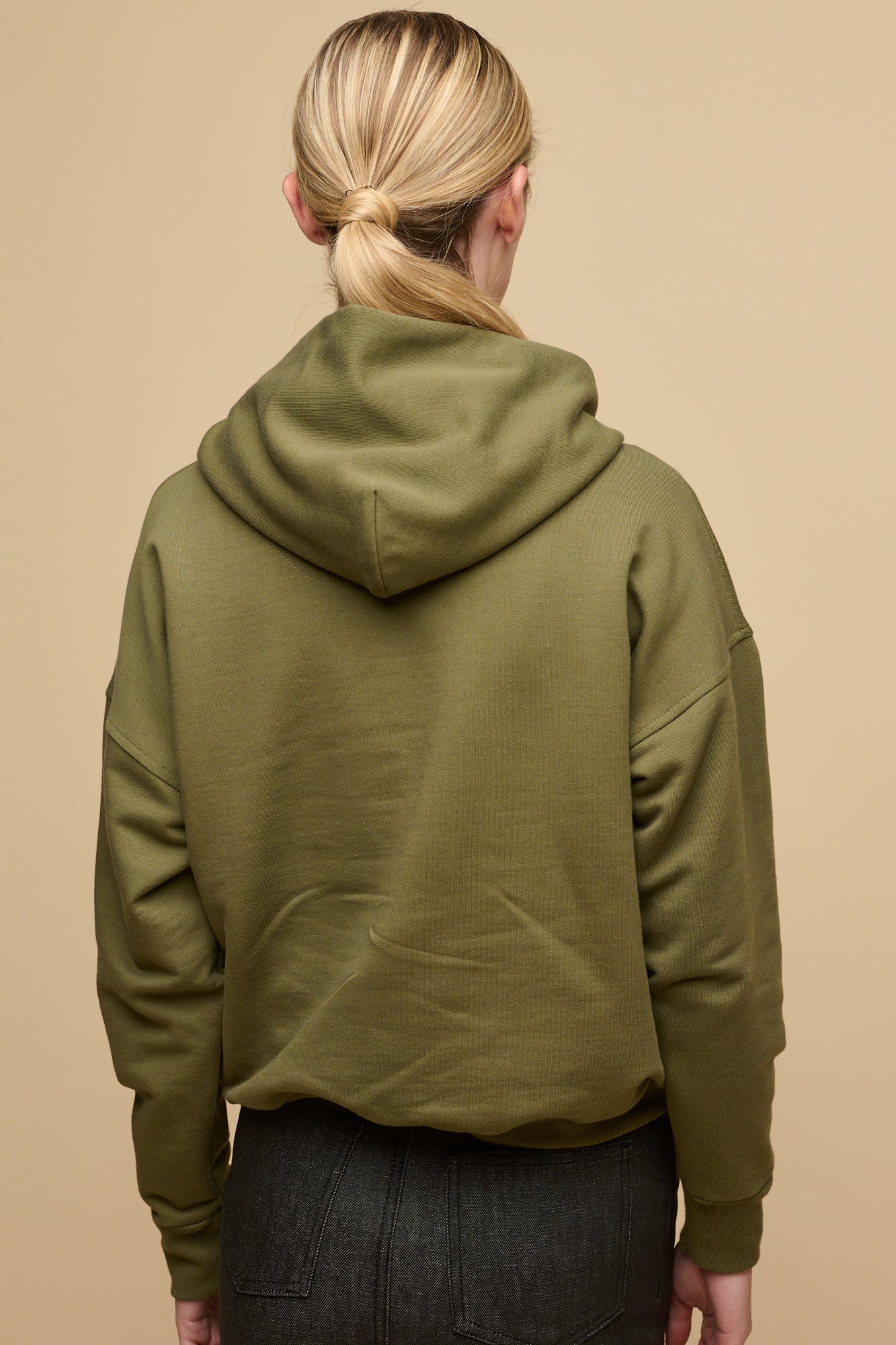 Women's Hooded Sweatshirt - Olive - Image 2