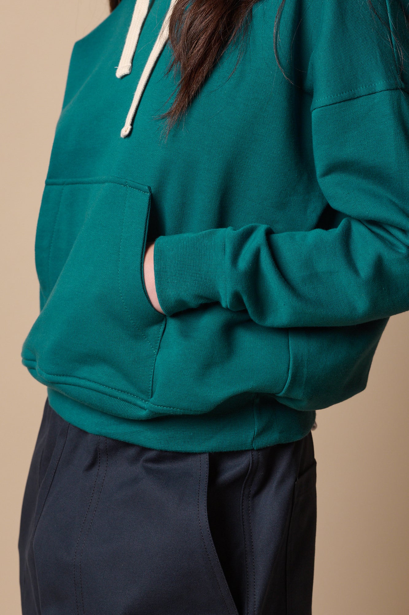 Women's Hooded Sweatshirt - Teal - Image 3