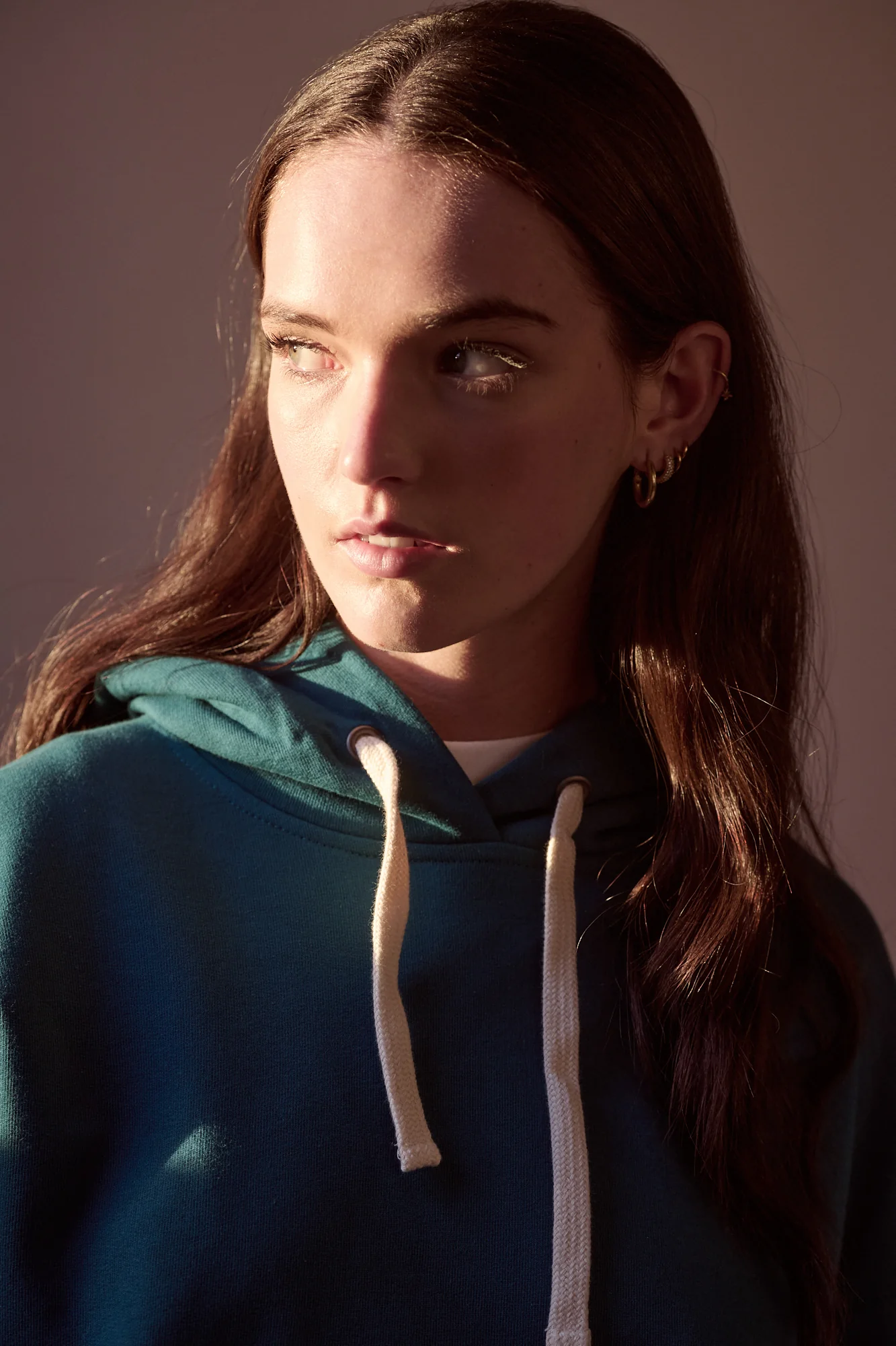 Women's Hooded Sweatshirt - Teal - Image 4