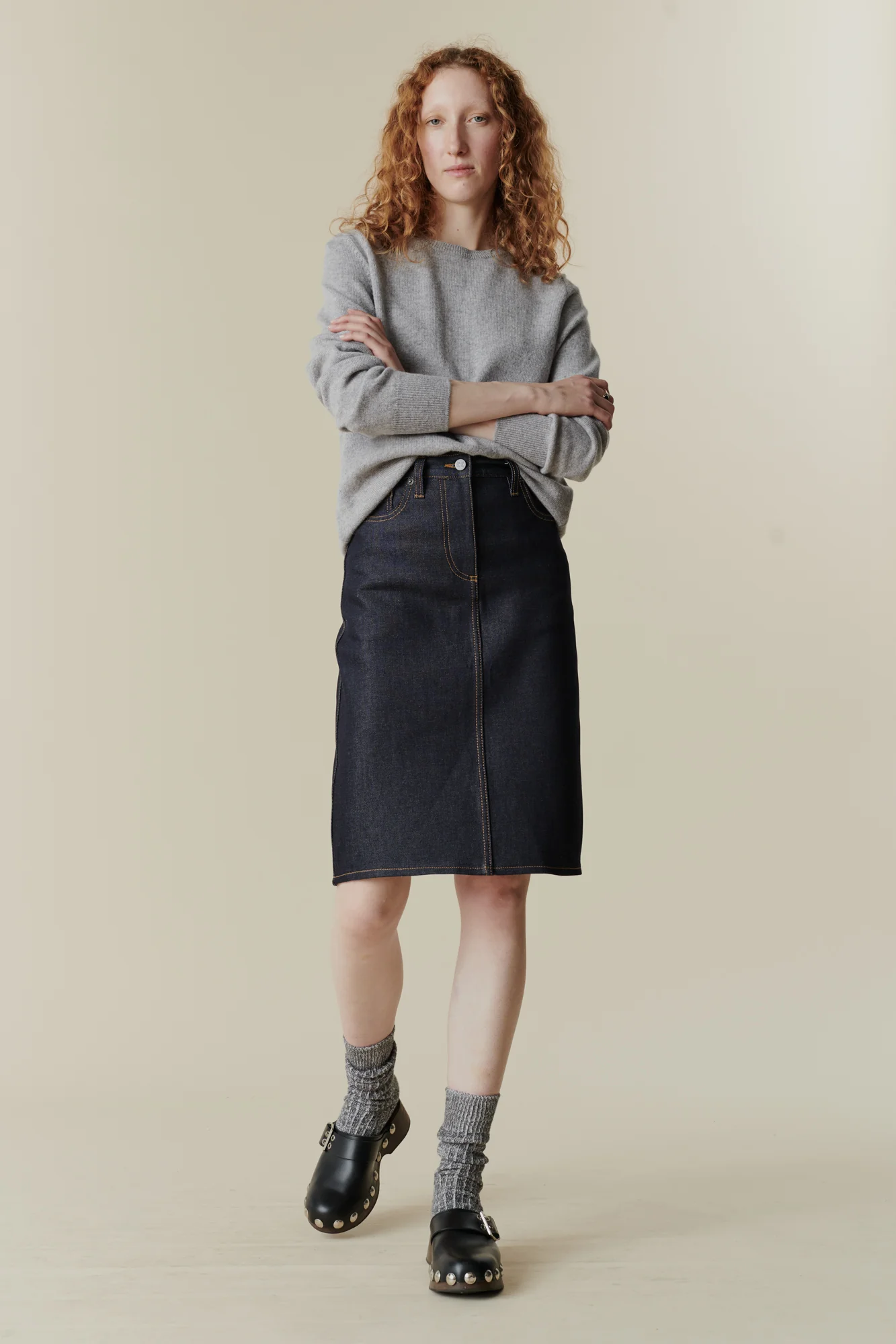 Women's Jean Skirt - Indigo Denim - Image 2