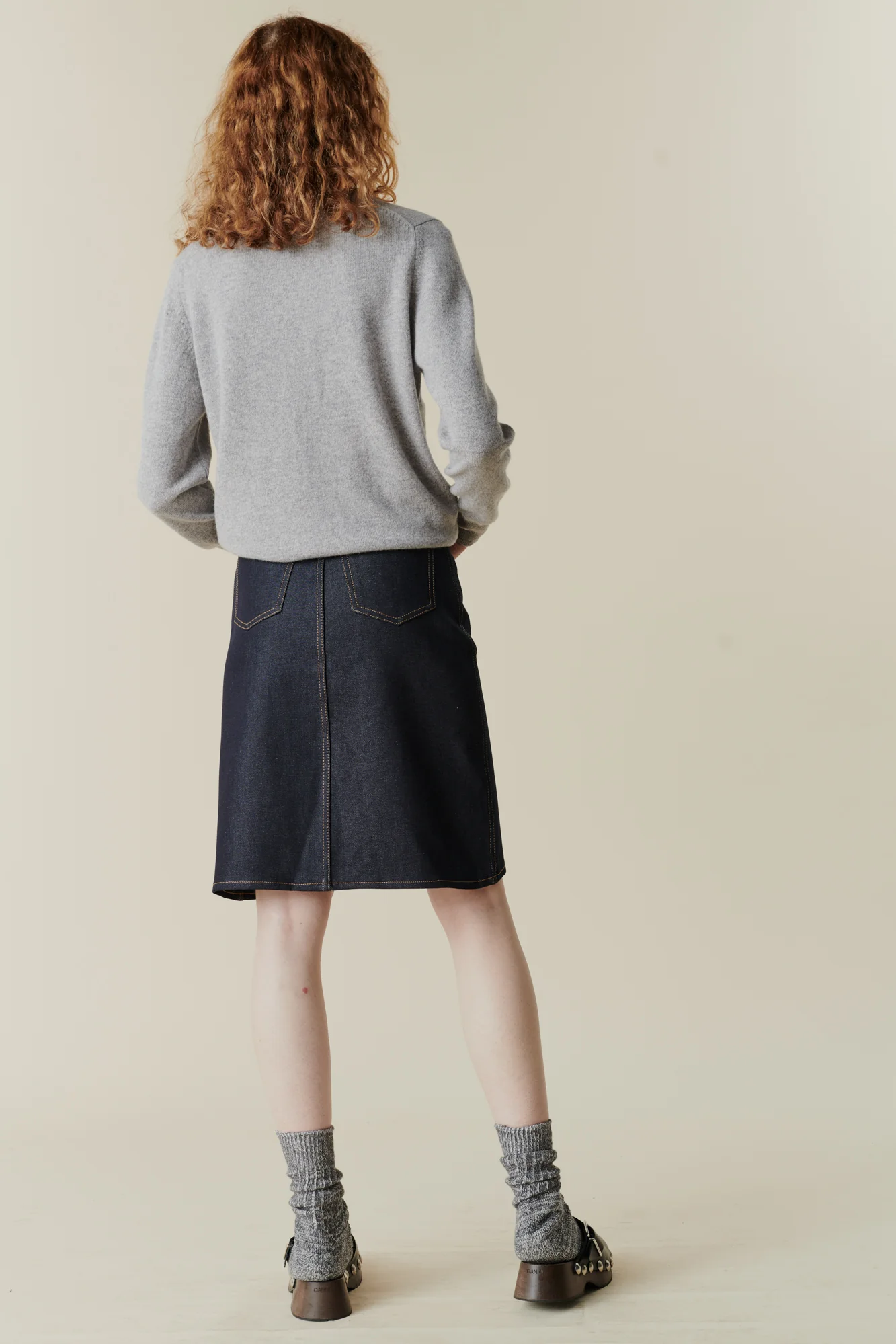 Women's Jean Skirt - Indigo Denim - Image 3