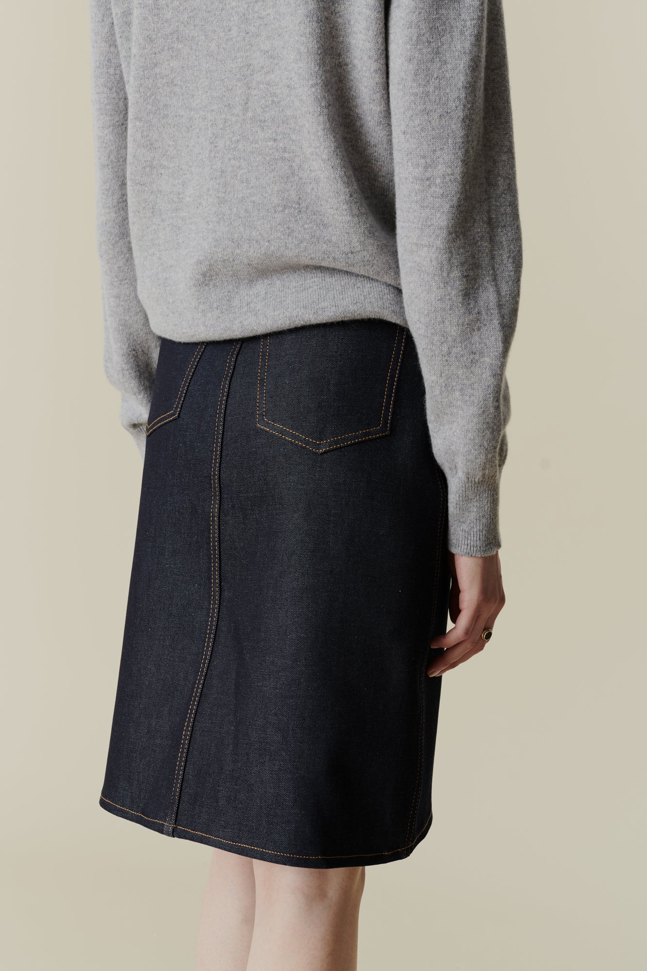 Women's Jean Skirt - Indigo Denim - Image 4