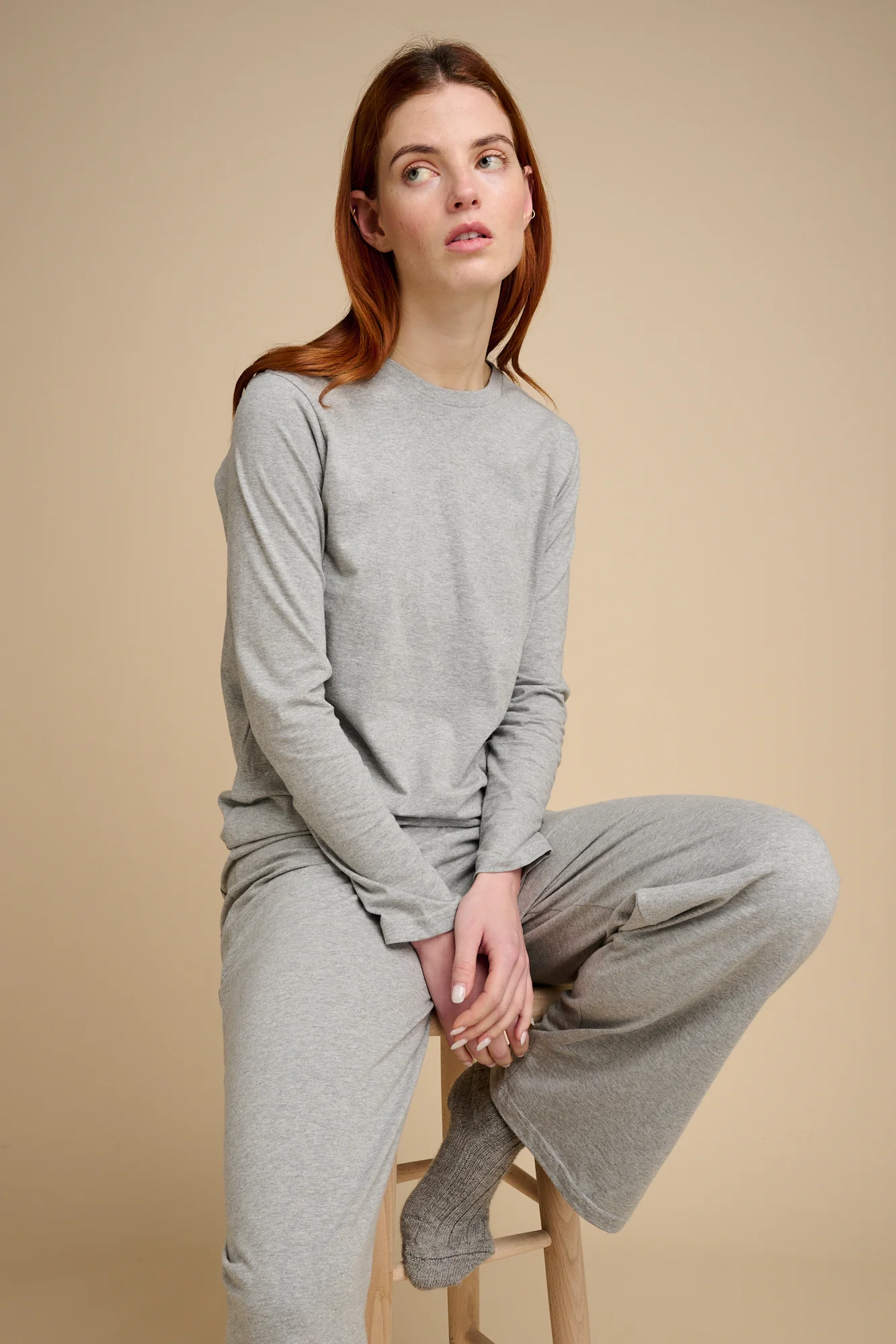 Womens Jersey Pyjama Trousers Plastic Free - Grey