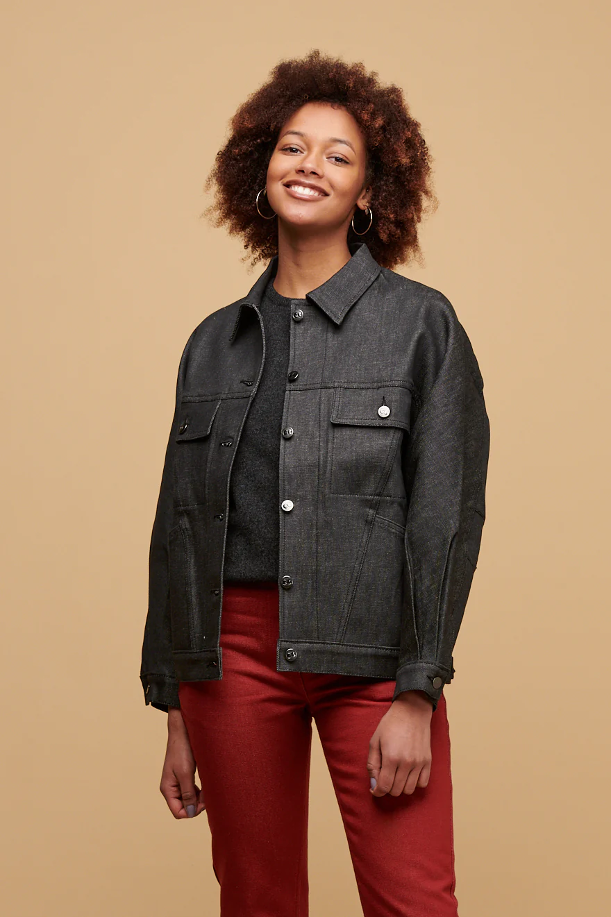 Women's Jodie Denim Jacket - Black - Image 3