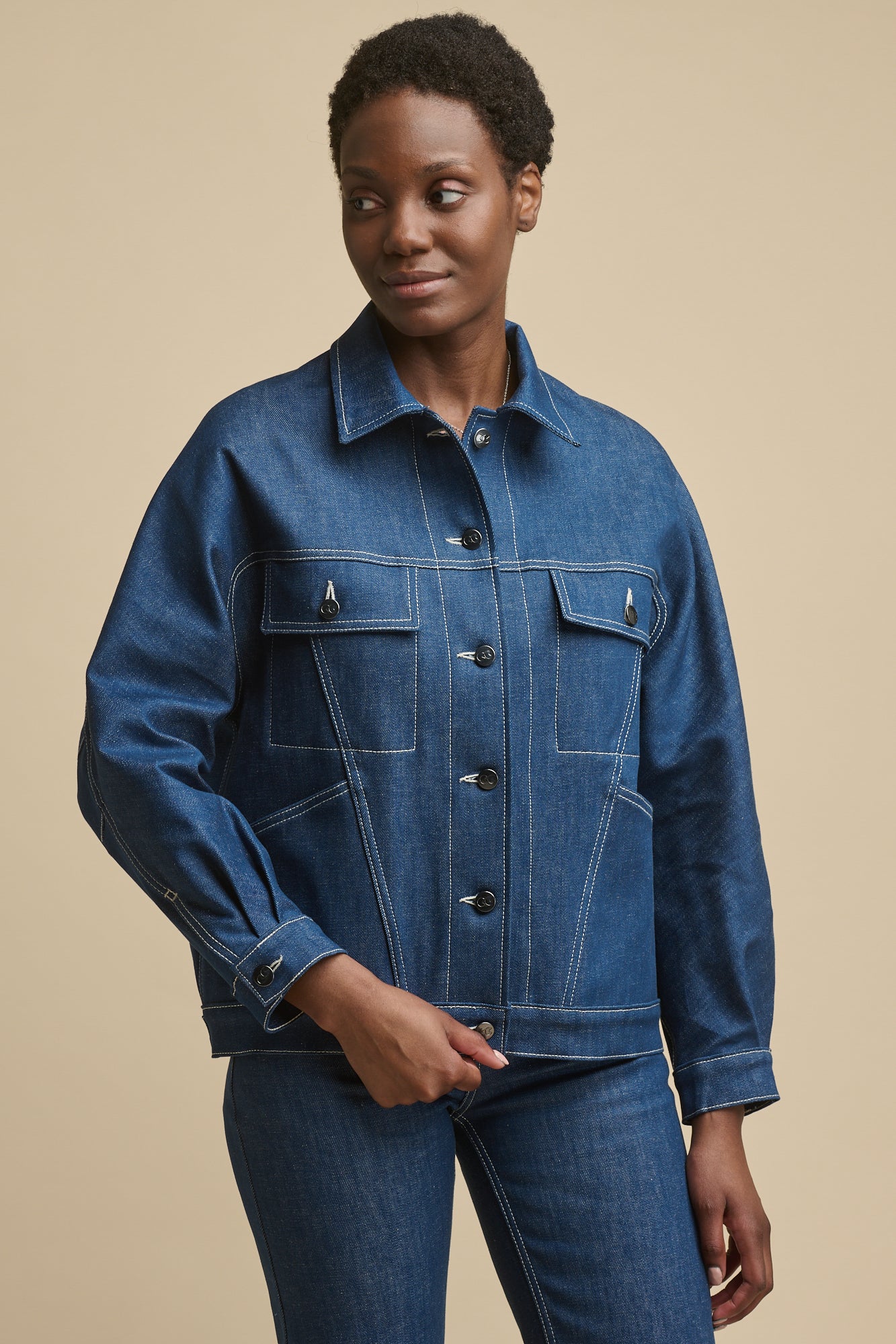 Women's Jodie Denim Jacket - Blue - Image 3