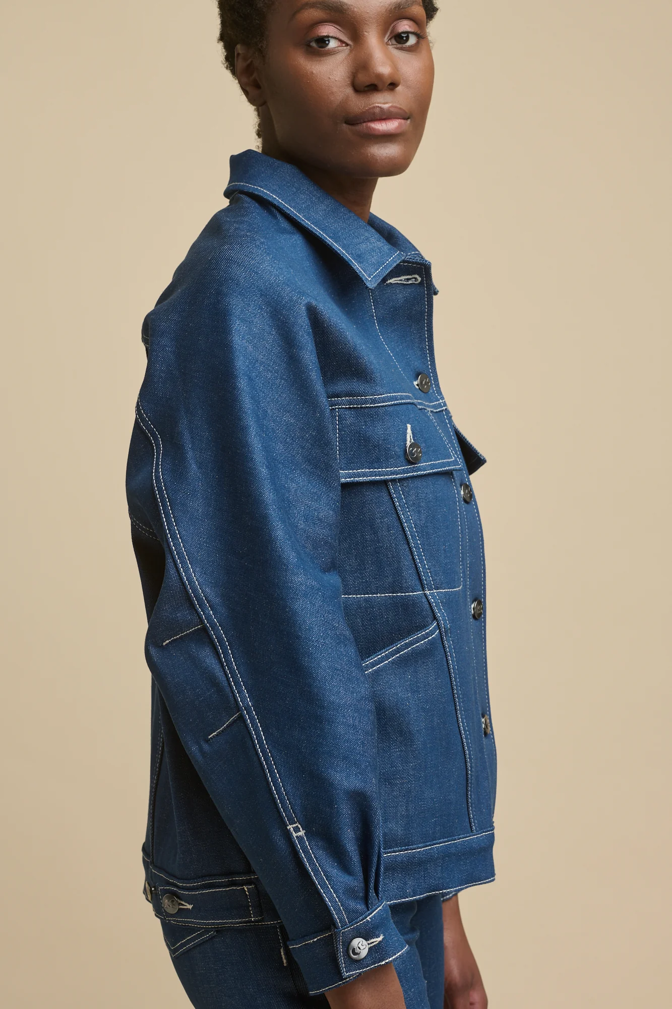 Women's Jodie Denim Jacket - Blue - Image 4